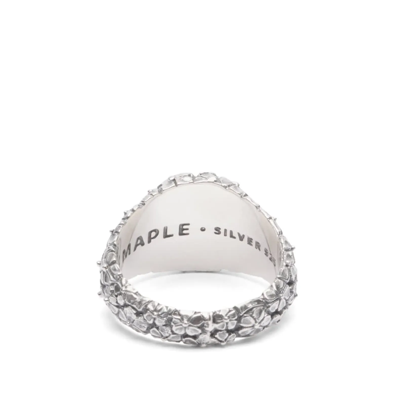 Maple Floral Oval Signet Ring