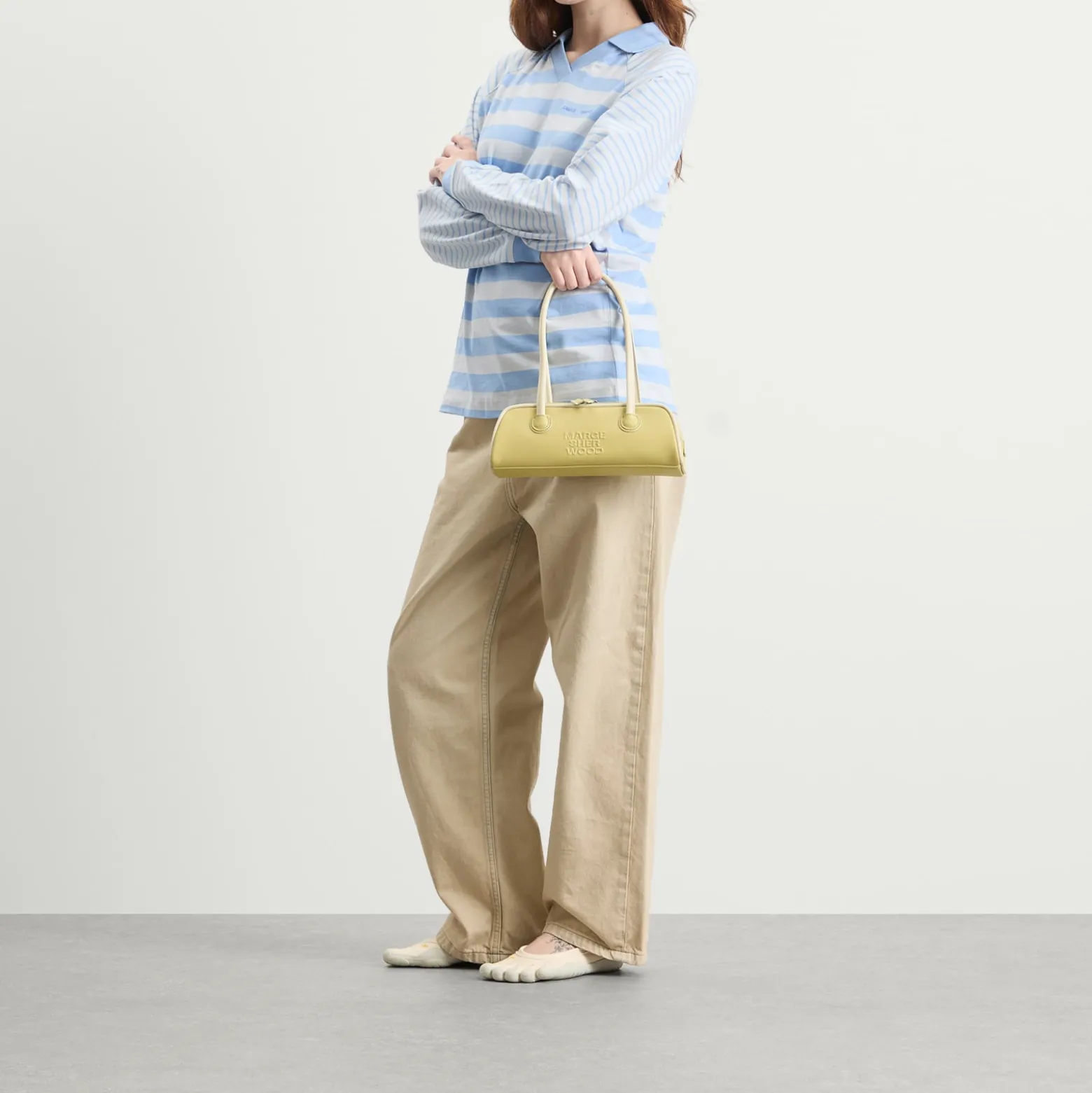 MARGESHERWOOD Soft Piping Mini Soft Boston EW Bag