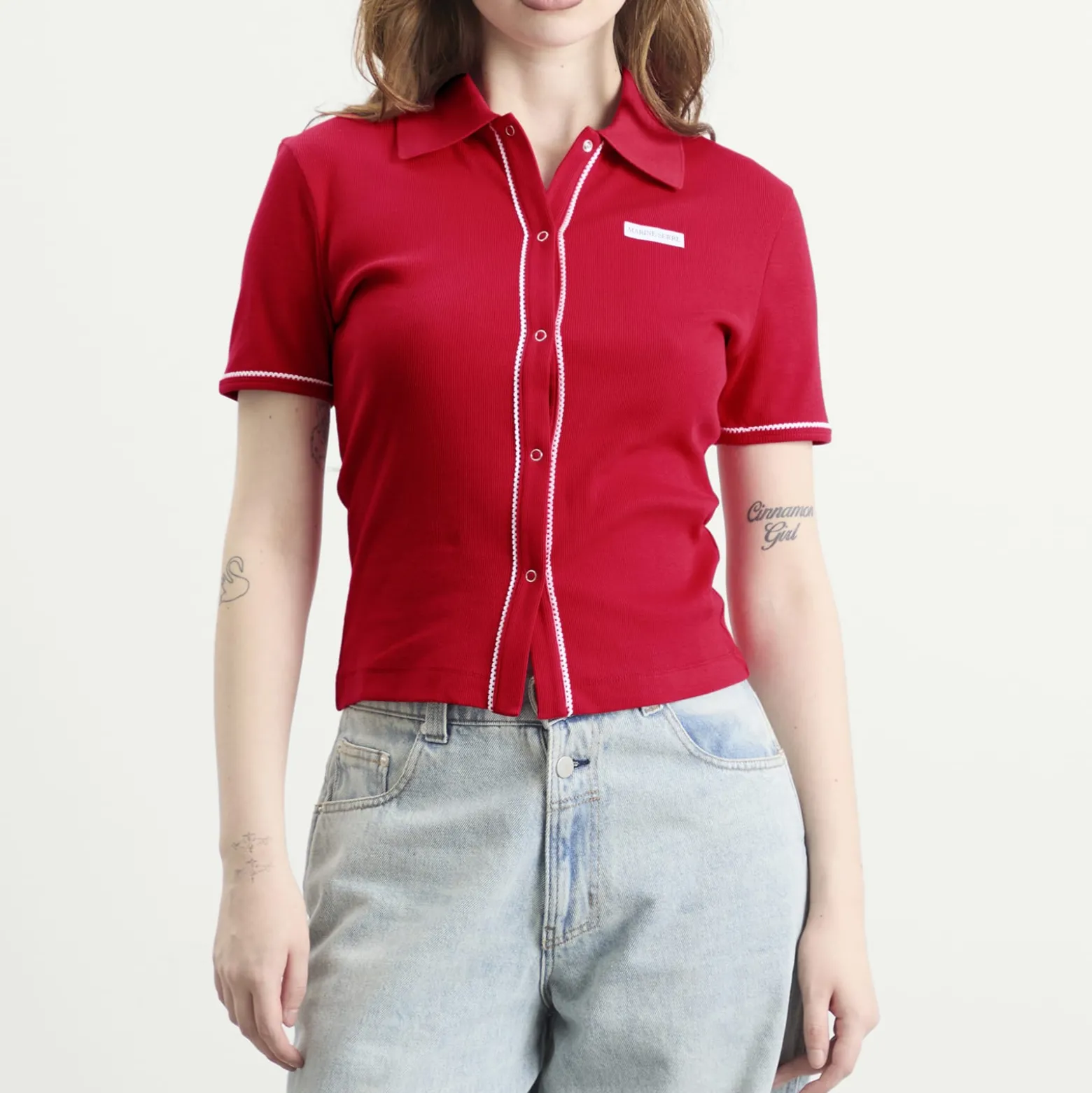 Marine Serre Cute 70'S Polo T-Shirt
