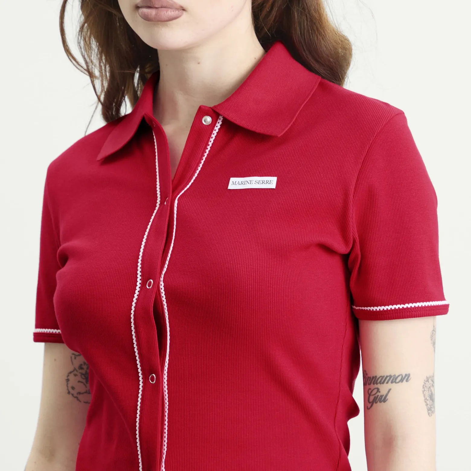 Marine Serre Cute 70'S Polo T-Shirt