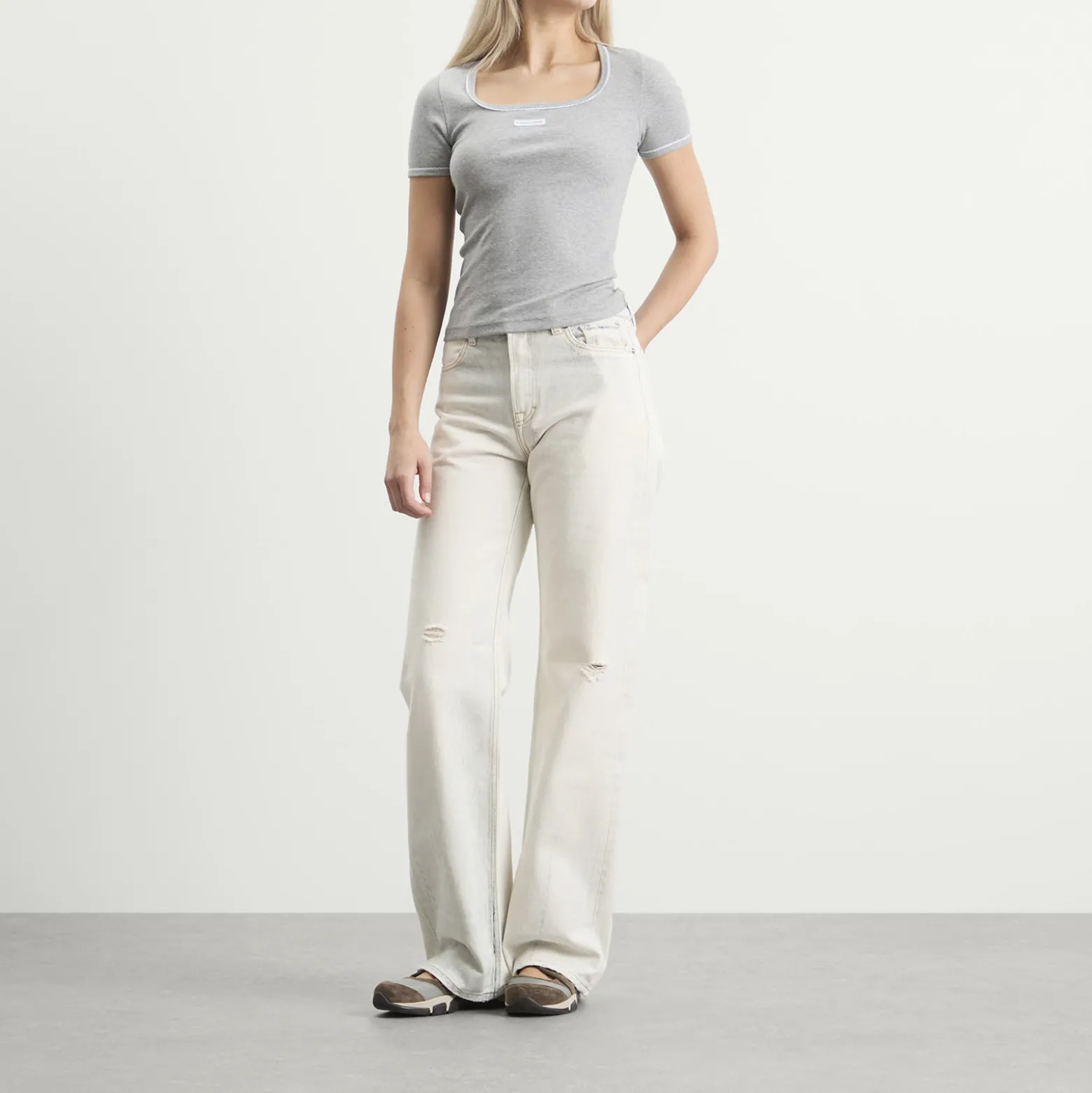Marine Serre Cute 70'S Square Neck T-Shirt