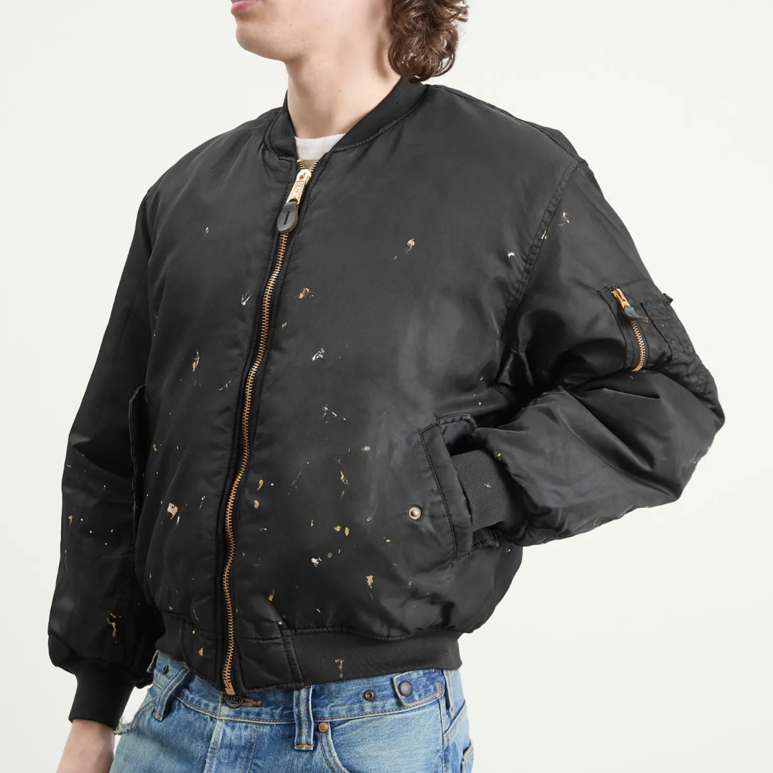 Mastercraft Union Washed Nylon Bomber Jacket