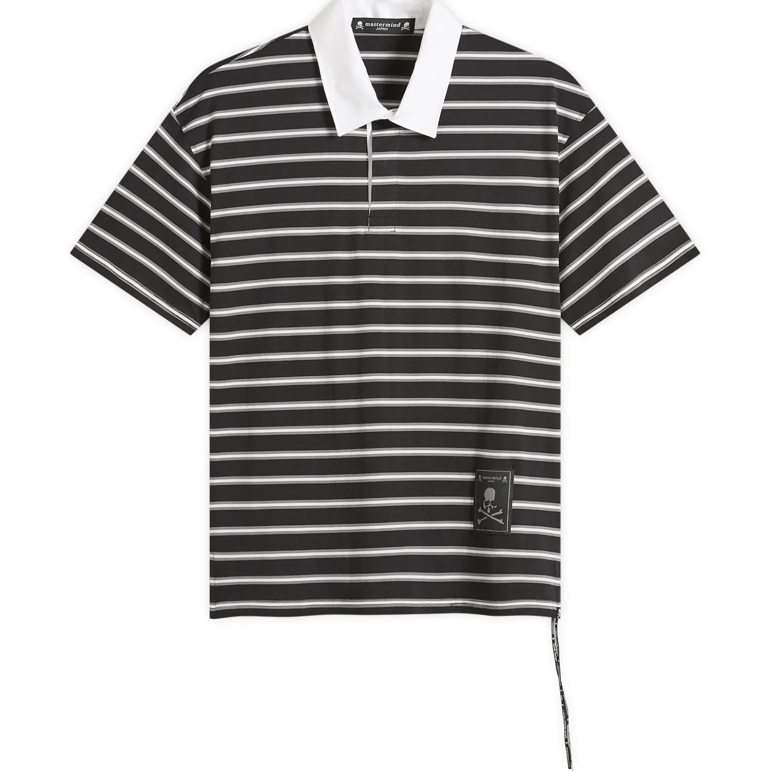 MASTERMIND WORLD Fine Gauge Stripe Ss Rugby Shirt