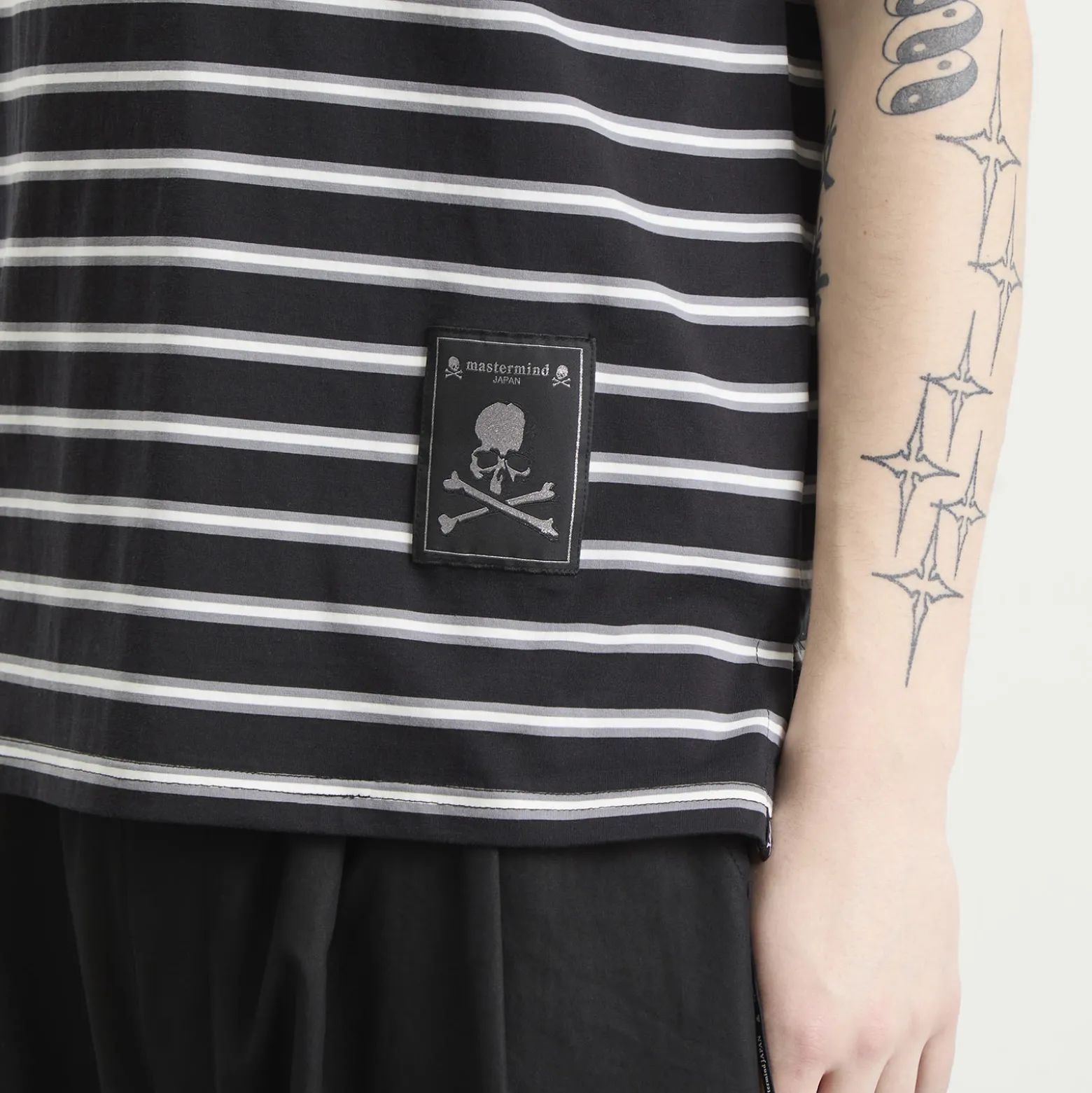 MASTERMIND WORLD Fine Gauge Stripe Ss Rugby Shirt