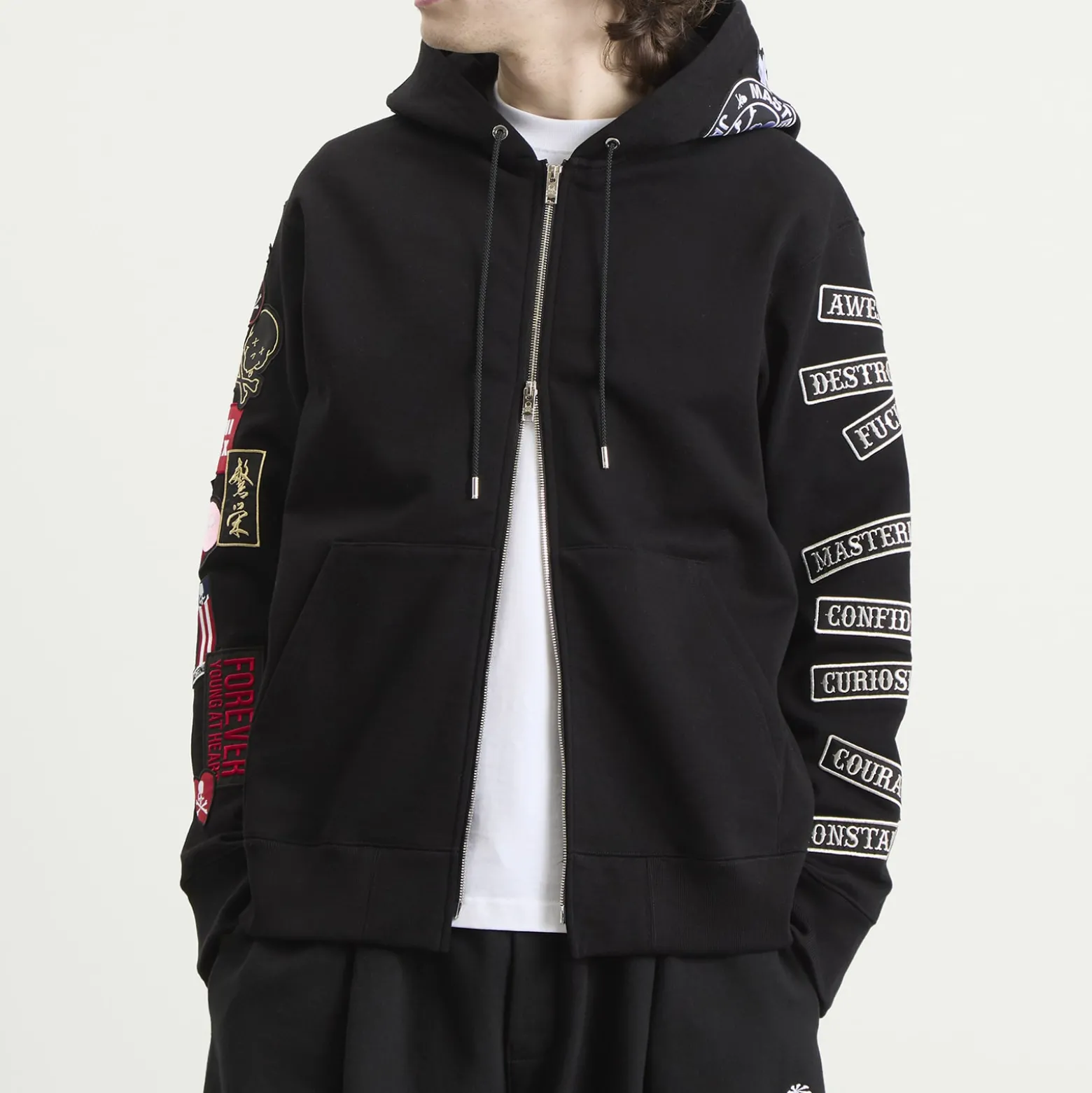 MASTERMIND WORLD Multi Patched Zip-Up Hoodie