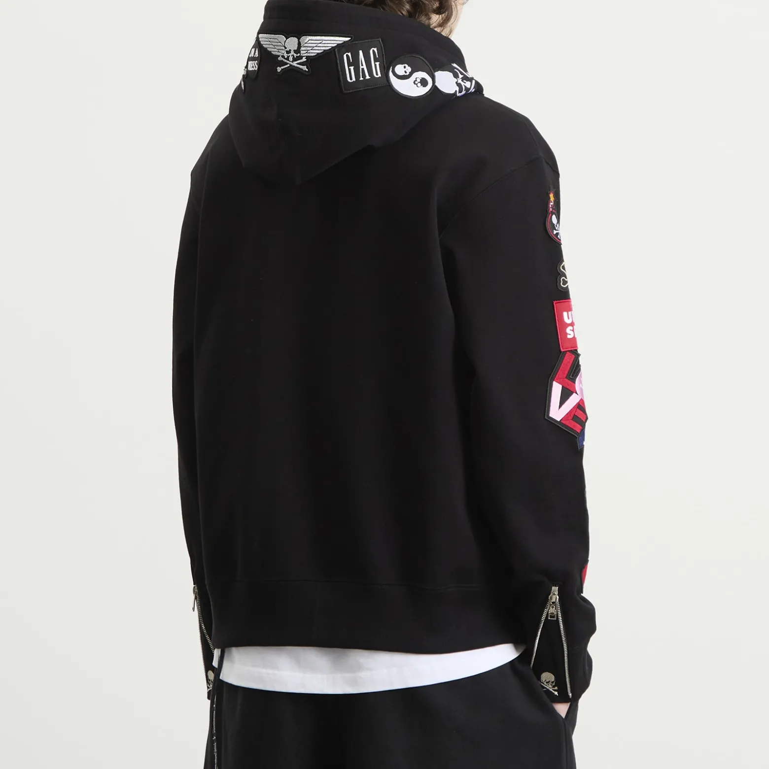 MASTERMIND WORLD Multi Patched Zip-Up Hoodie