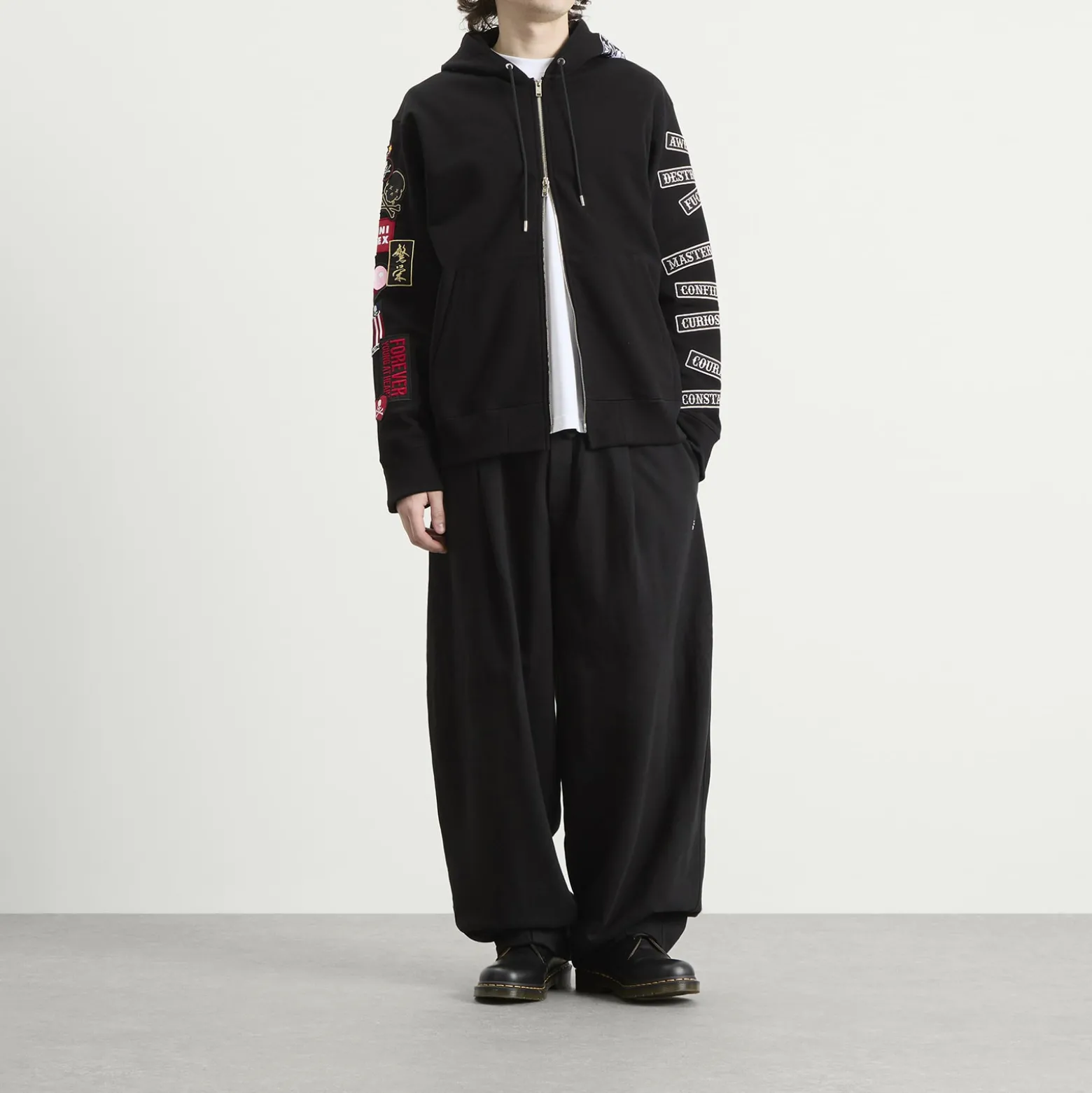 MASTERMIND WORLD Multi Patched Zip-Up Hoodie