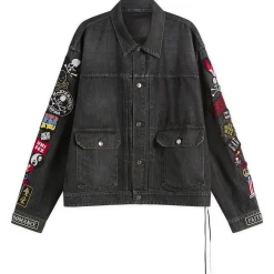 MASTERMIND WORLD Patched Denim Jacket