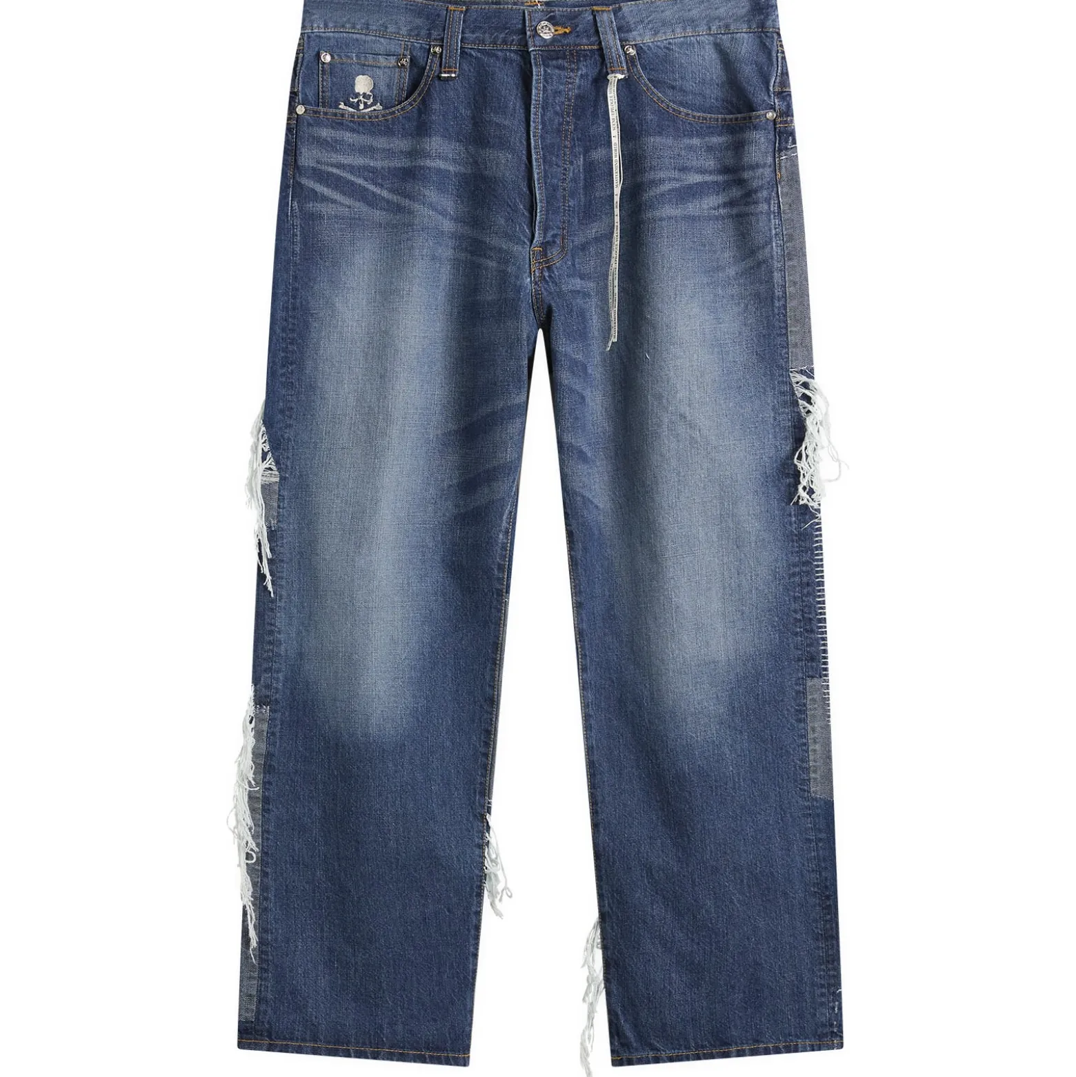 MASTERMIND WORLD Patchwork Jacquard Straight Denim Pants