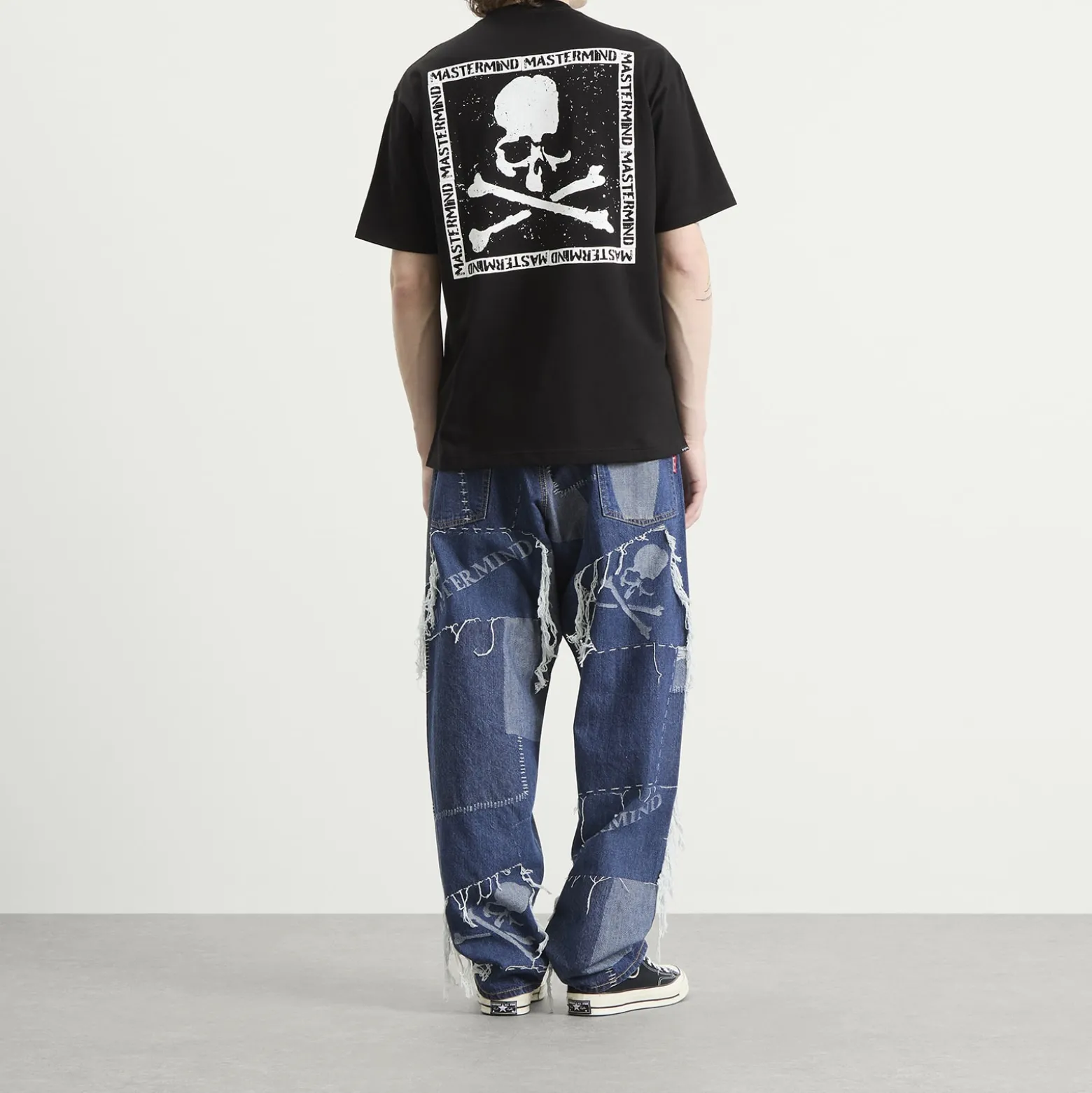 MASTERMIND WORLD Patchwork Jacquard Straight Denim Pants