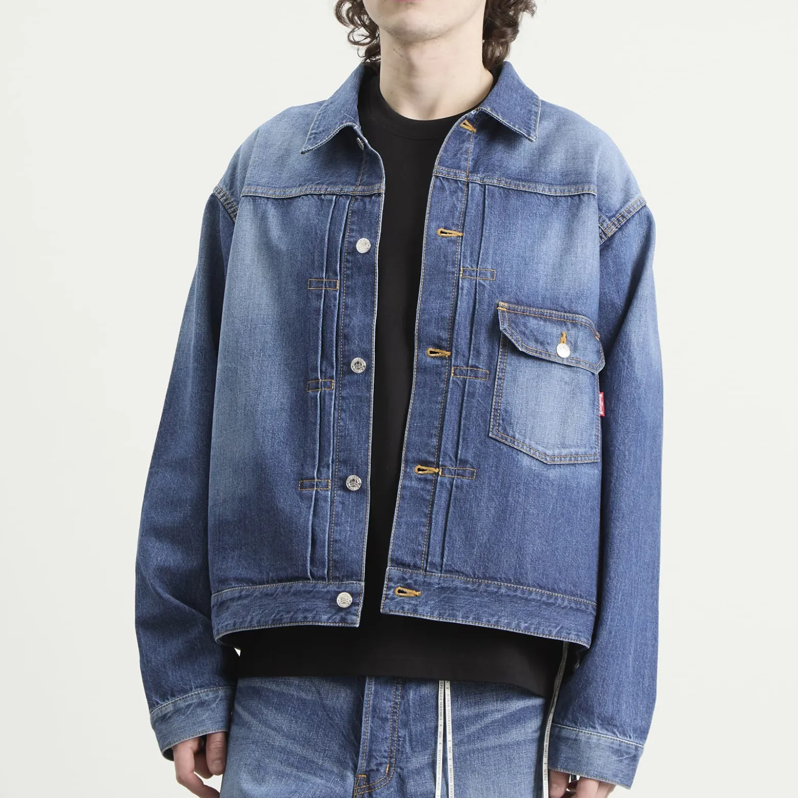 MASTERMIND WORLD Patchwork Jacquard Denim Jacket