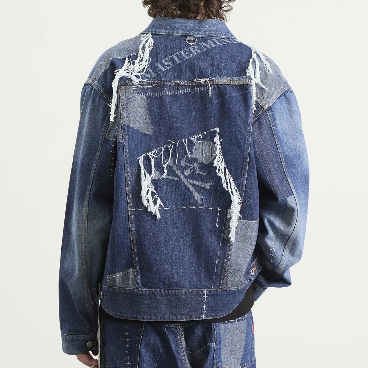 MASTERMIND WORLD Patchwork Jacquard Denim Jacket