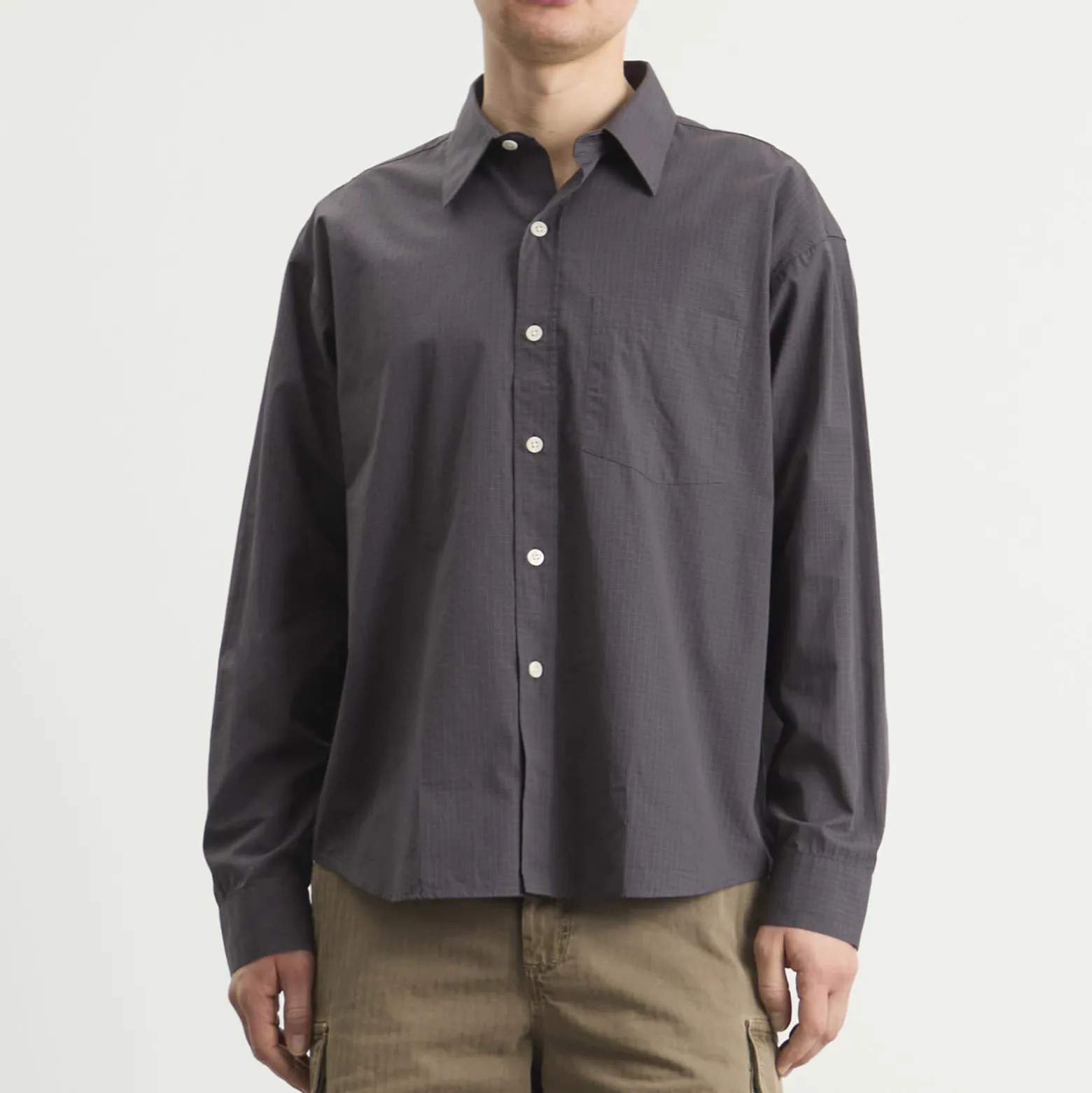 Mfpen Micro Check Poplin Executive Shirt