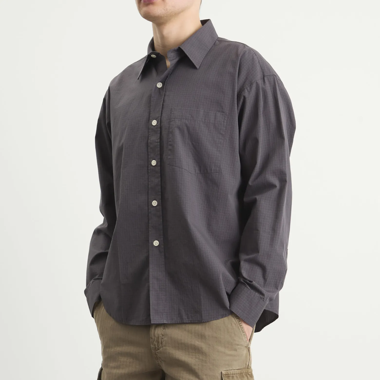 Mfpen Micro Check Poplin Executive Shirt