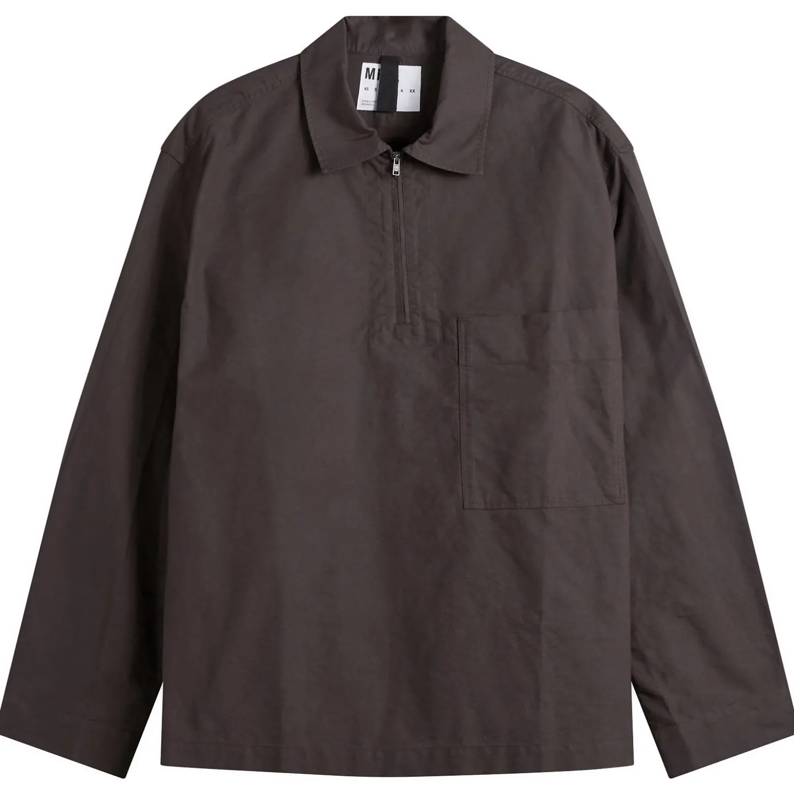 MHL by Margaret Howell Long Sleeve Half Zip Pull On Shirt