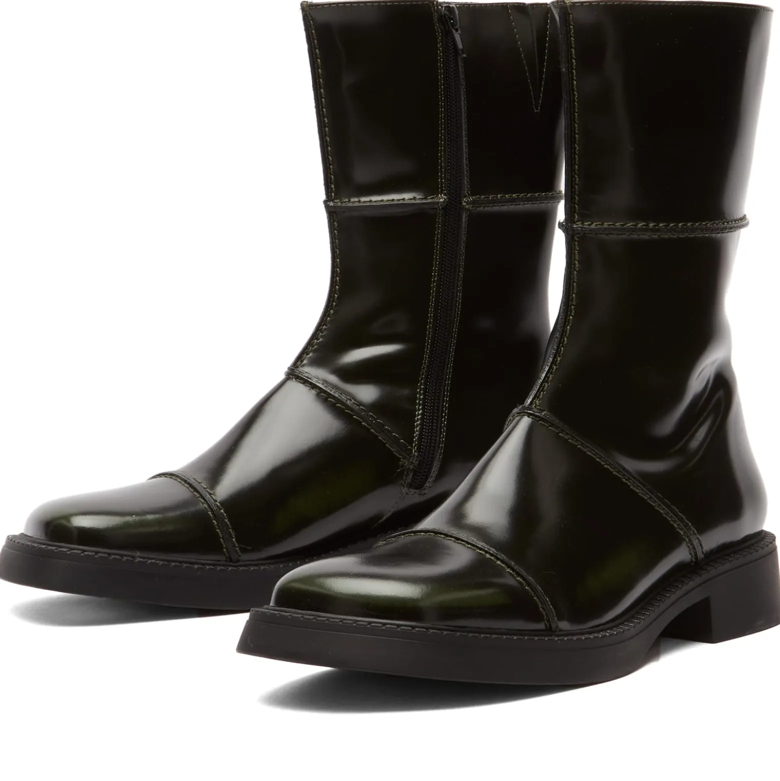 Miista Dahlia Khaki Black Ankle Boots