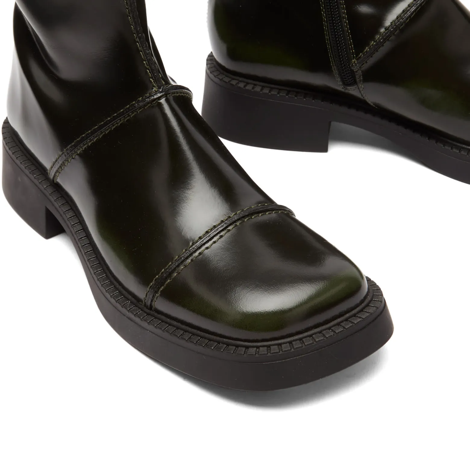 Miista Dahlia Khaki Black Ankle Boots