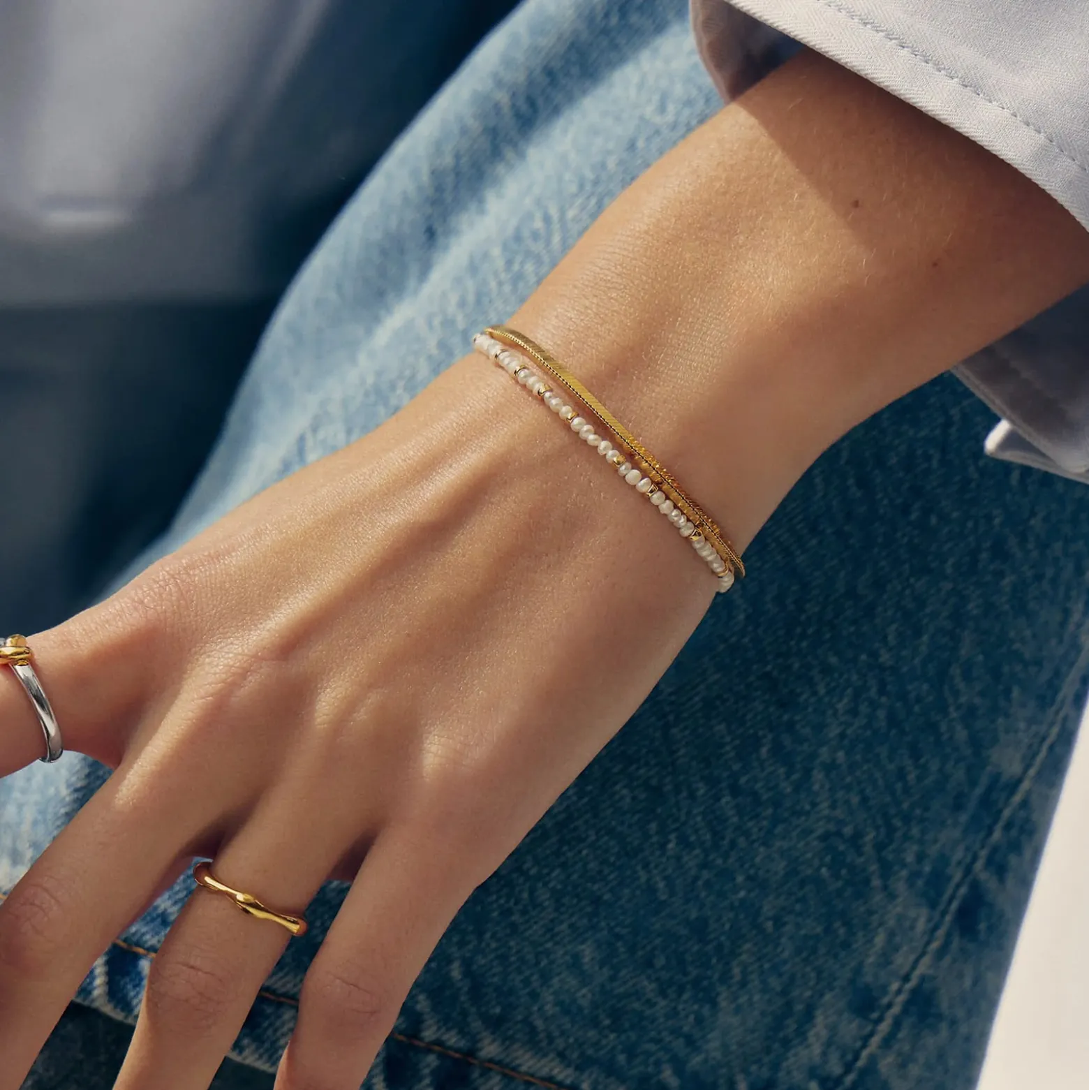 Missoma Micro Pearl Beaded Bracelet