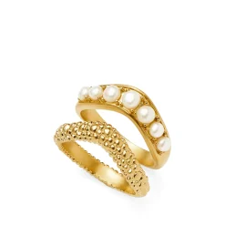Missoma Pearl Baya Stacking Ring Set