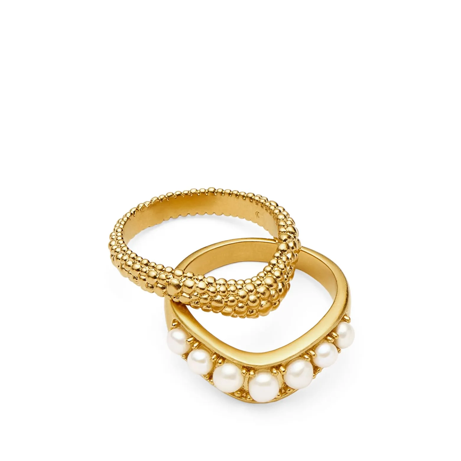 Missoma Pearl Baya Stacking Ring Set