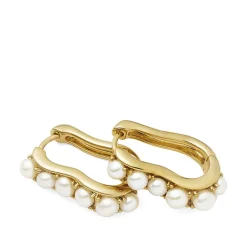 Missoma Pearl Wave Small Hoop Earrings
