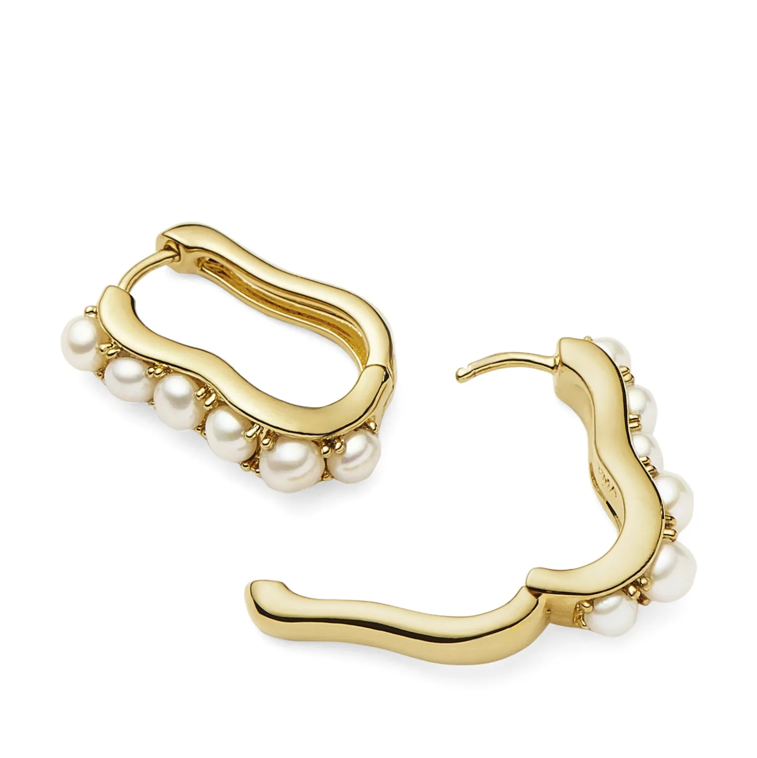 Missoma Pearl Wave Small Hoop Earrings