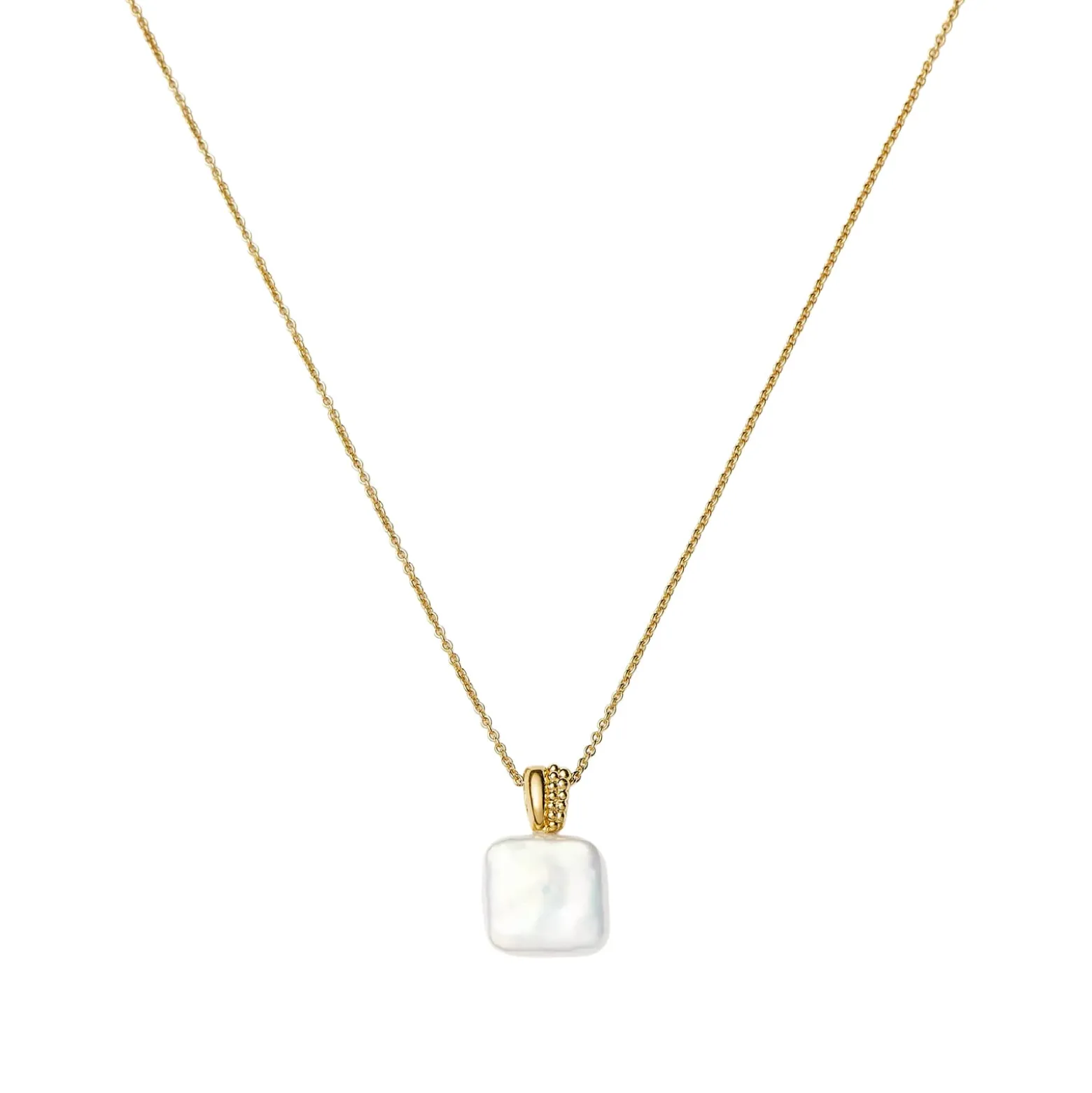 Missoma Square Pearl Baya Pendant Necklace