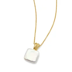 Missoma Square Pearl Baya Pendant Necklace