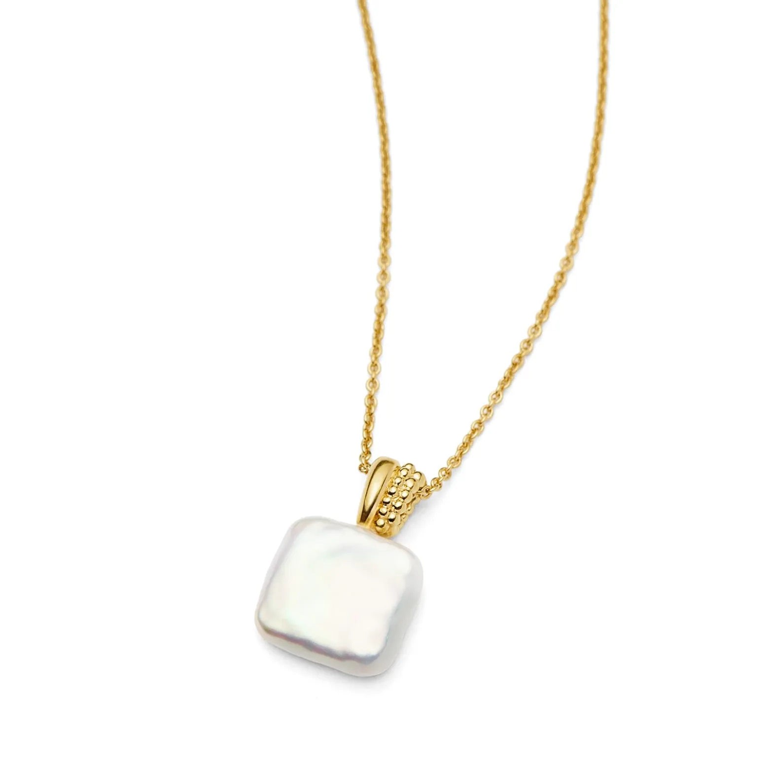 Missoma Square Pearl Baya Pendant Necklace