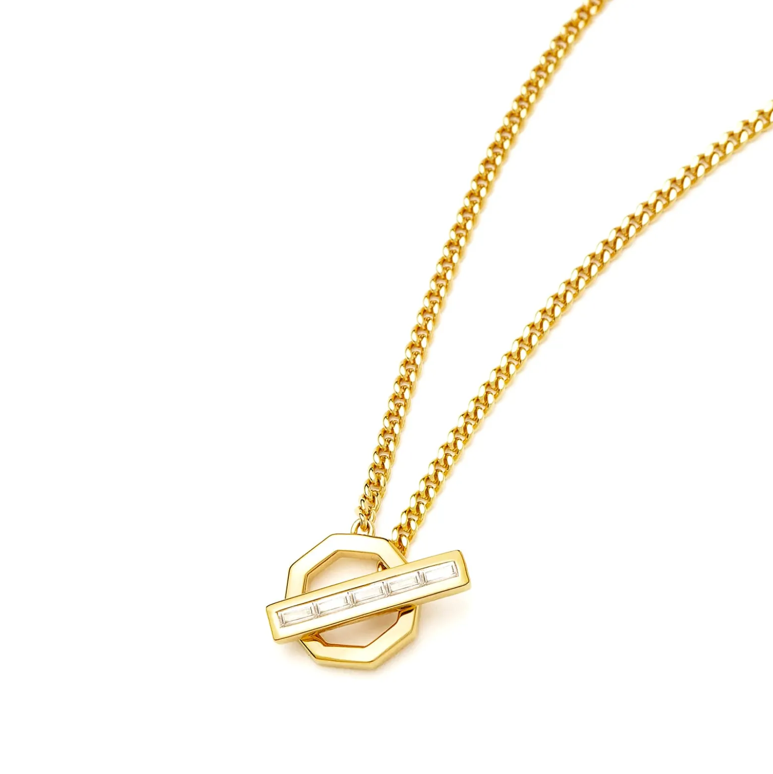 Missoma x Lucy Williams T-Bar Hex Pendant Necklace