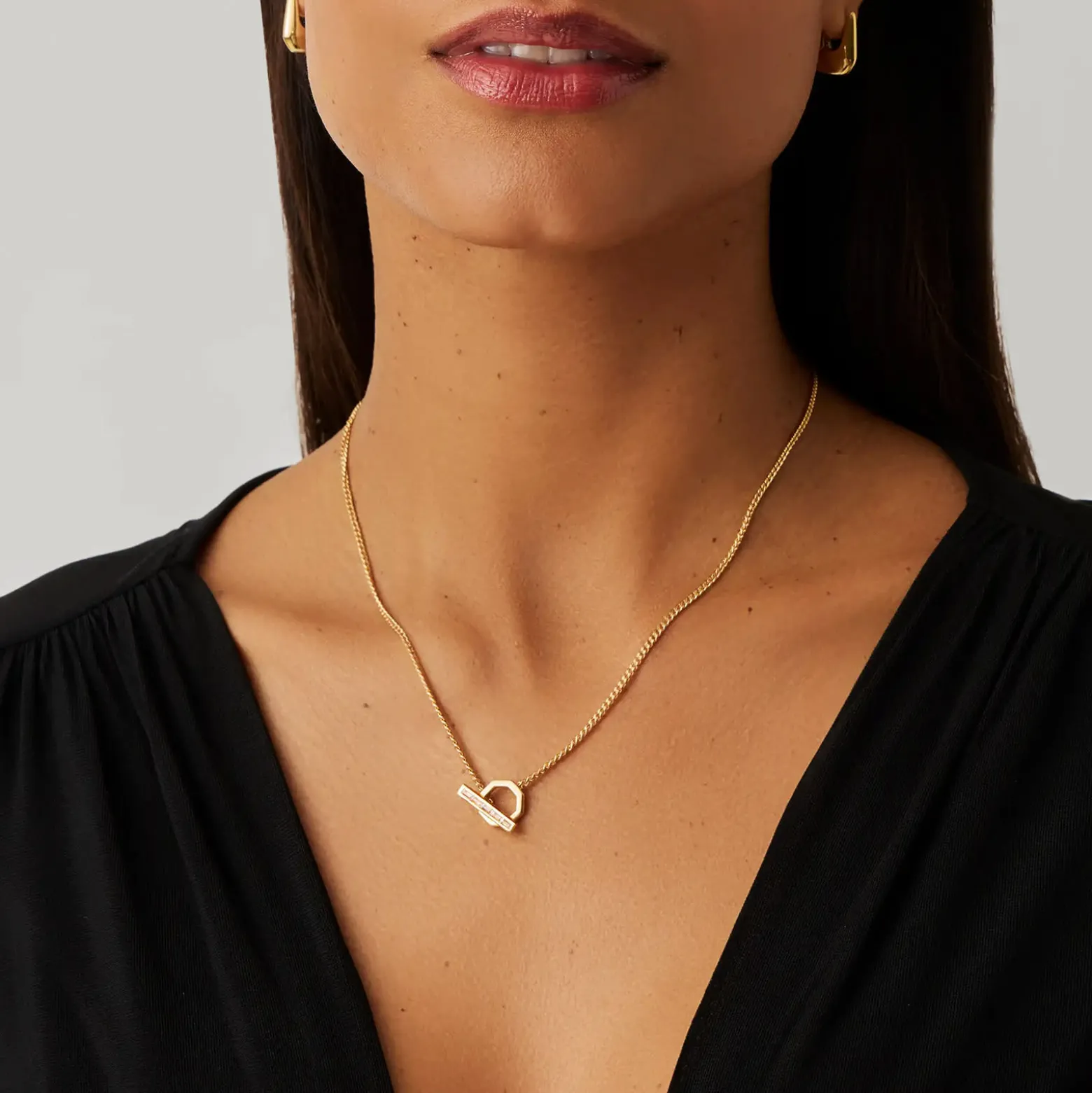 Missoma x Lucy Williams T-Bar Hex Pendant Necklace