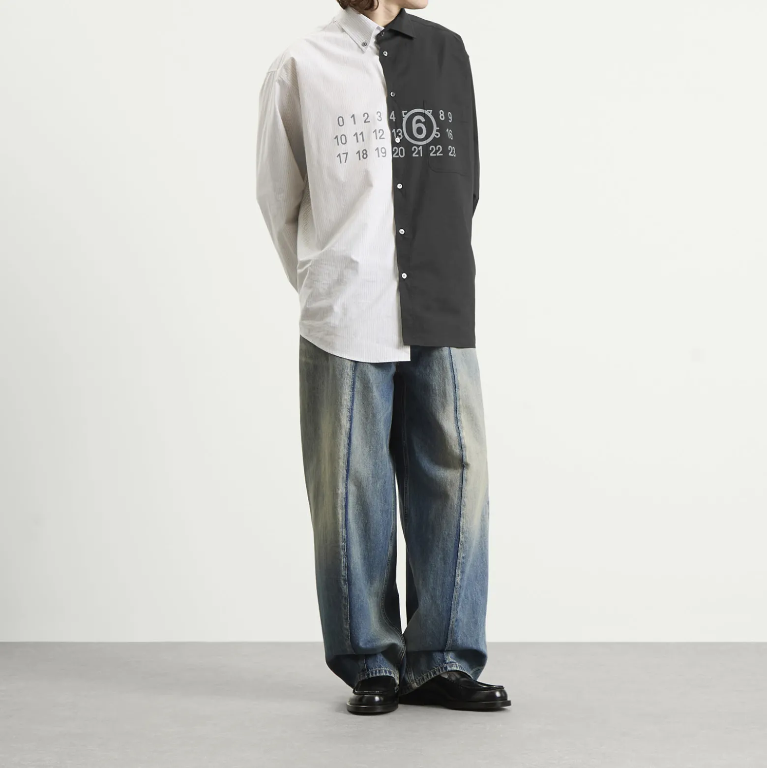 MM6 Maison Margiela Bi-Colour Cotton Numbers Shirt