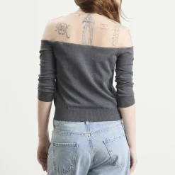 MM6 Maison Margiela Cardigan with Sheer Panel
