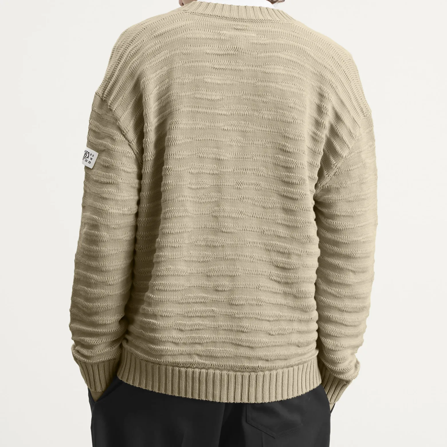 MM6 Maison Margiela Cotton Ribbed Open Weave Cardigan