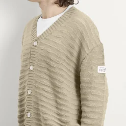 MM6 Maison Margiela Cotton Ribbed Open Weave Cardigan