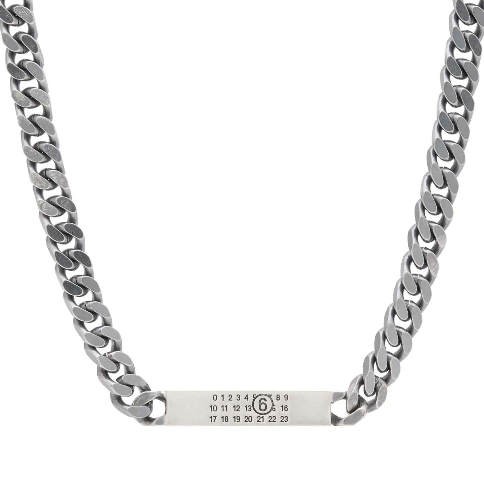 MM6 Maison Margiela ID Tag Curb Necklace