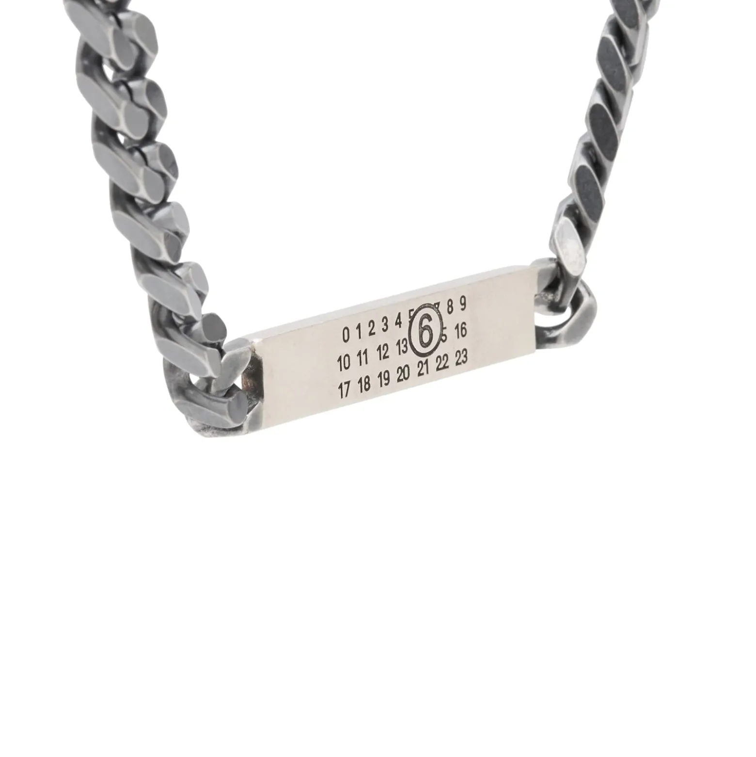 MM6 Maison Margiela ID Tag Curb Necklace