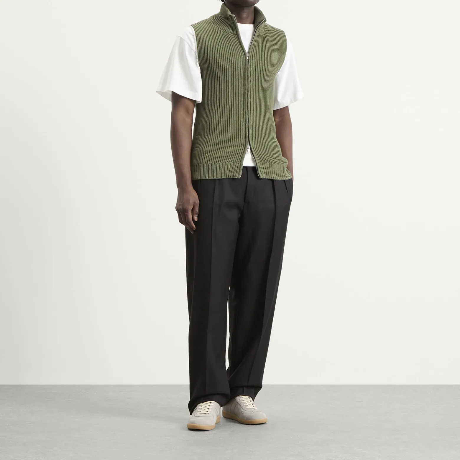 MM6 Maison Margiela Knitted Ribbed Zip Vest