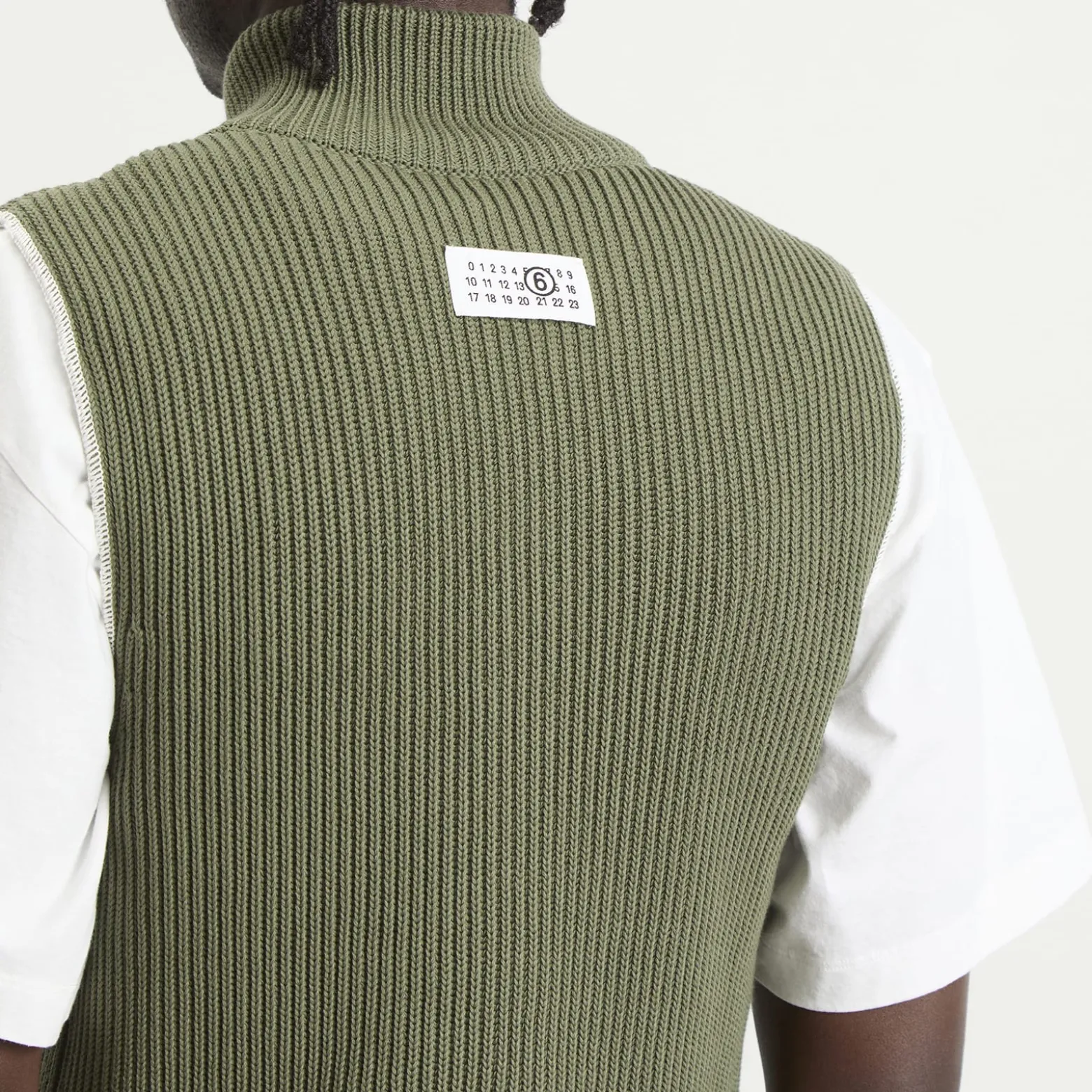 MM6 Maison Margiela Knitted Ribbed Zip Vest