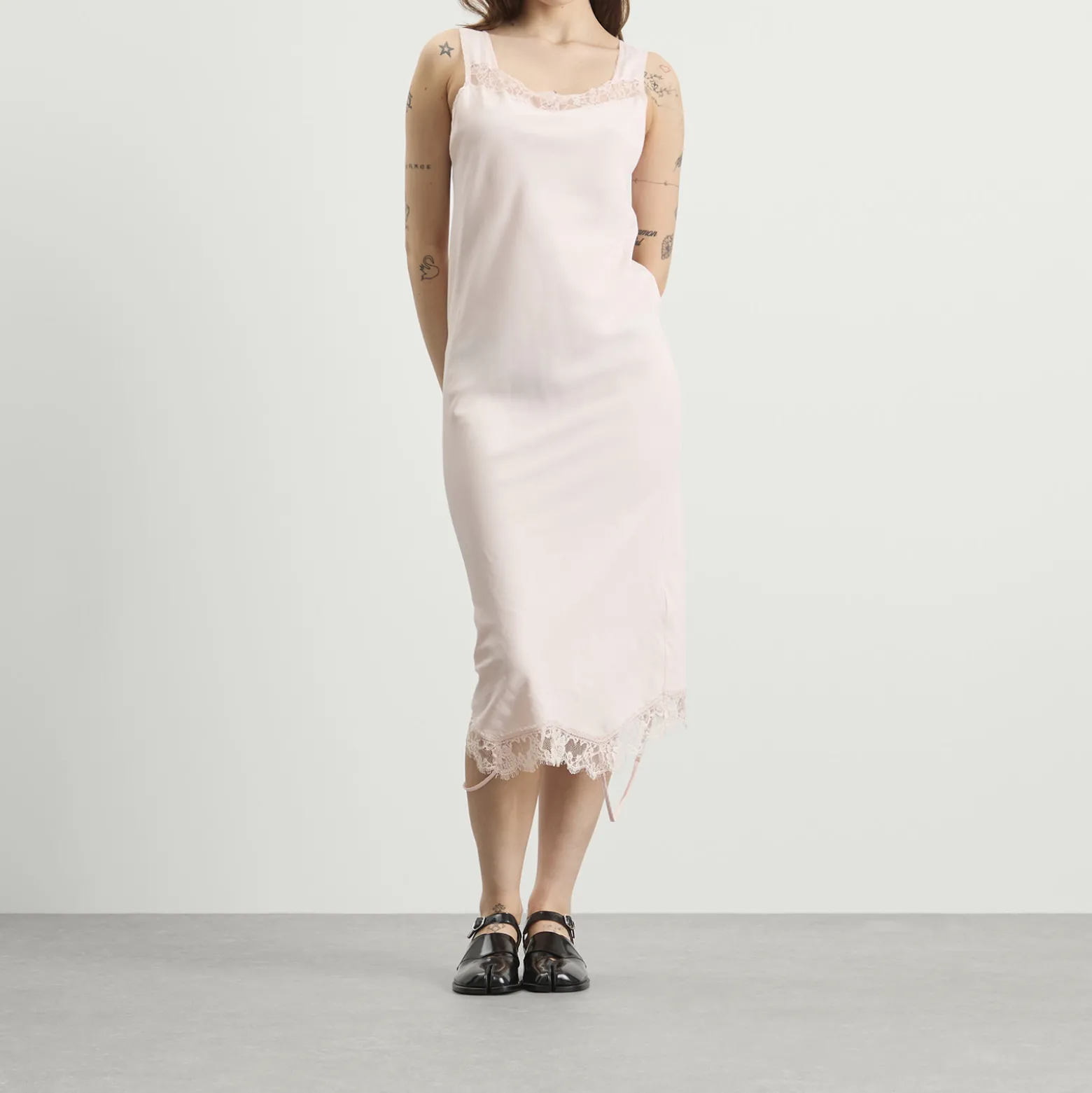 MM6 Maison Margiela Lace Cami Midi Dress