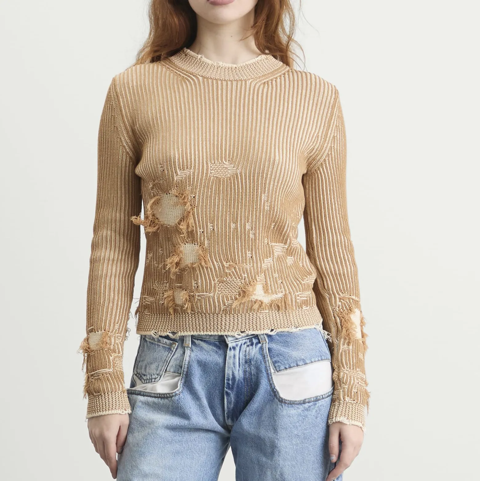MM6 Maison Margiela Shredded Knit Jumper