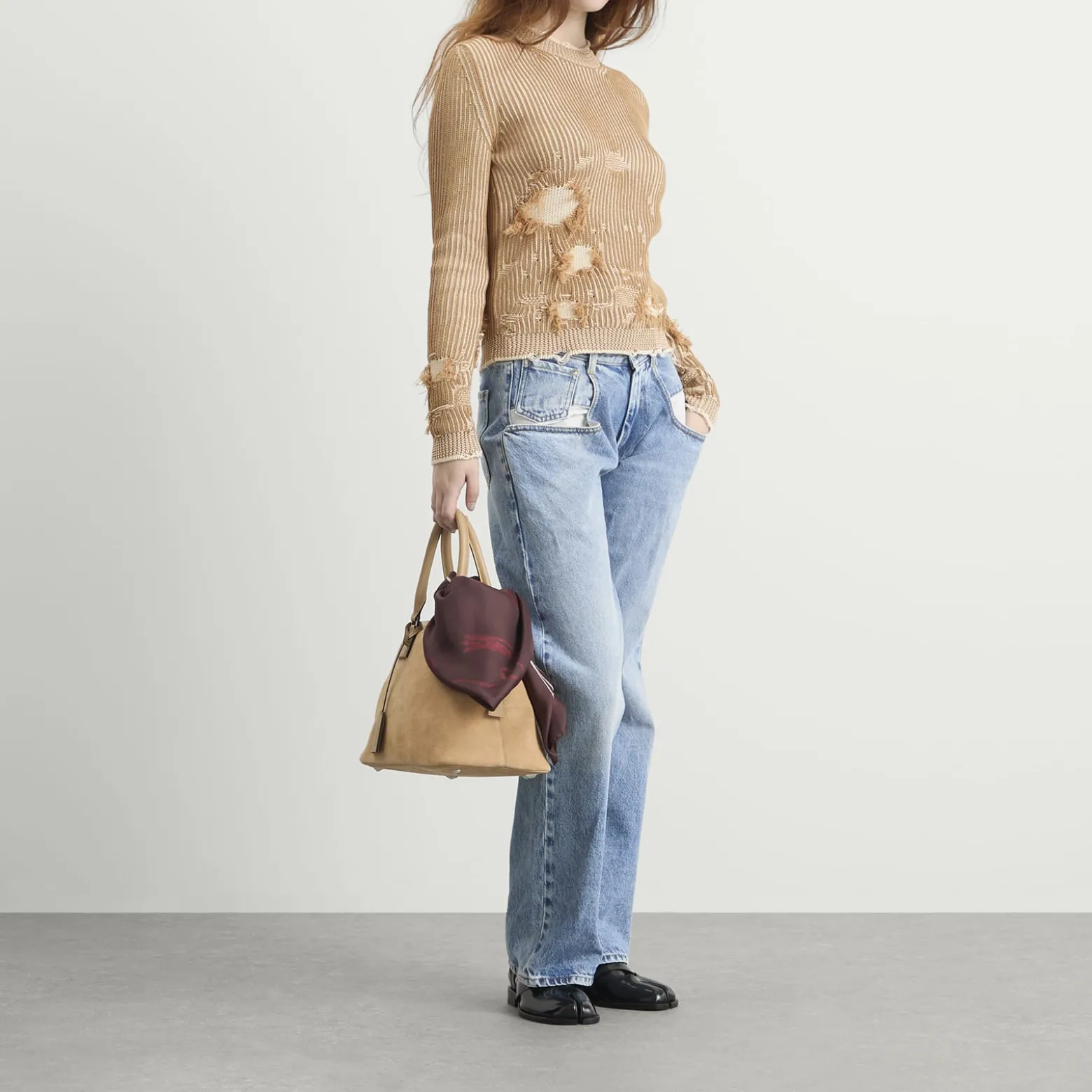 MM6 Maison Margiela Shredded Knit Jumper