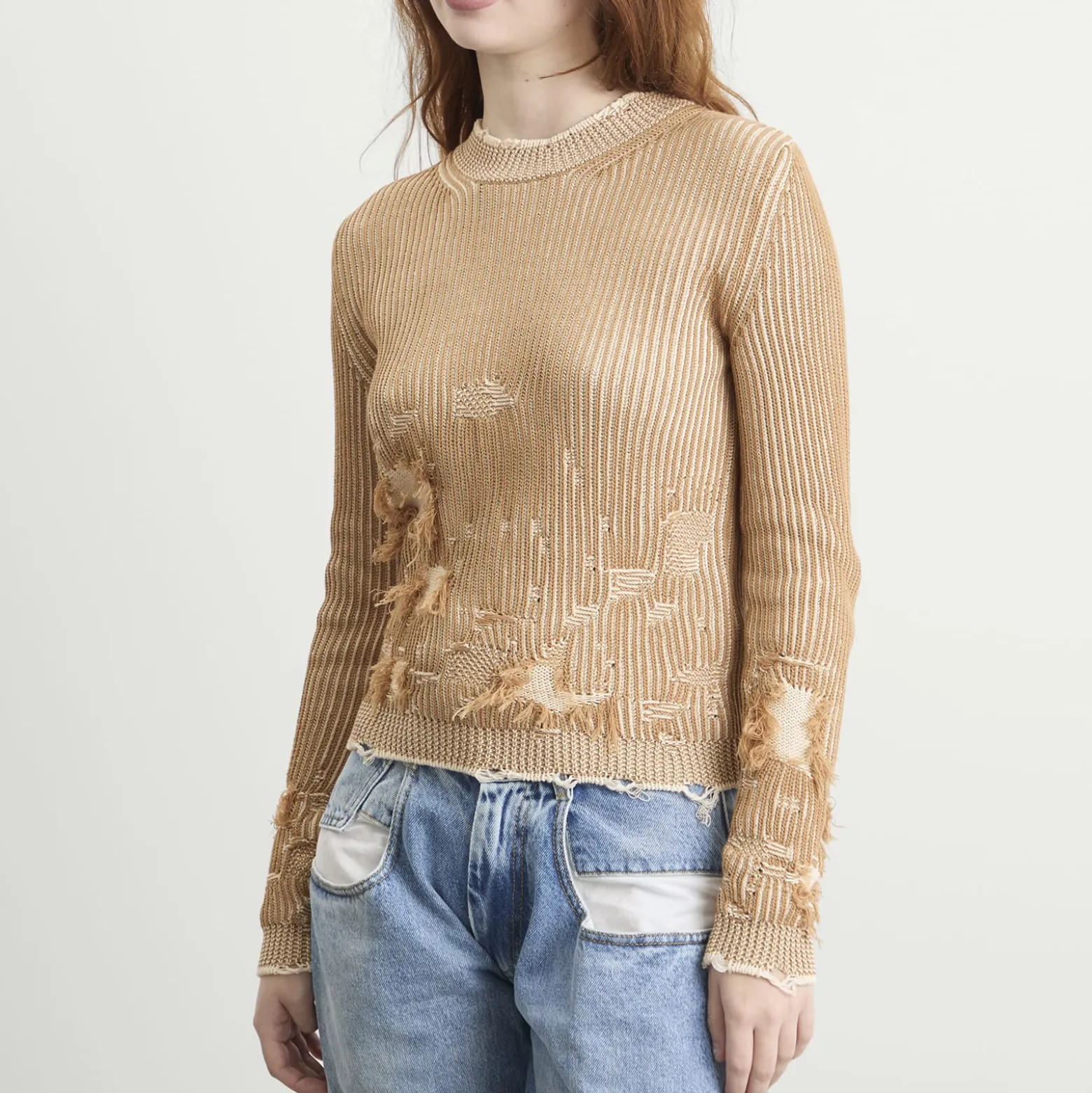 MM6 Maison Margiela Shredded Knit Jumper