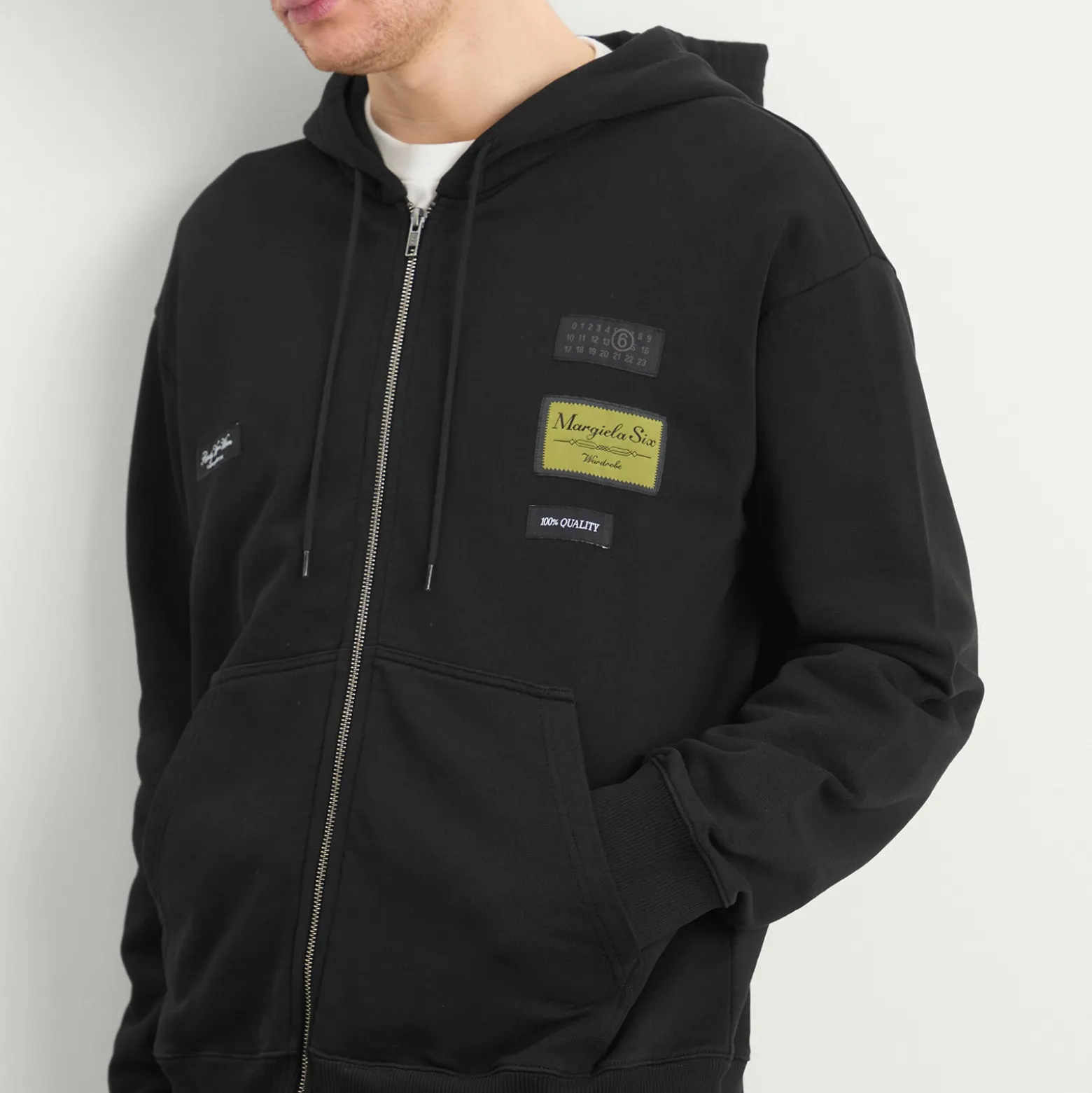 MM6 Maison Margiela Tailored Labels Zip Hoodie