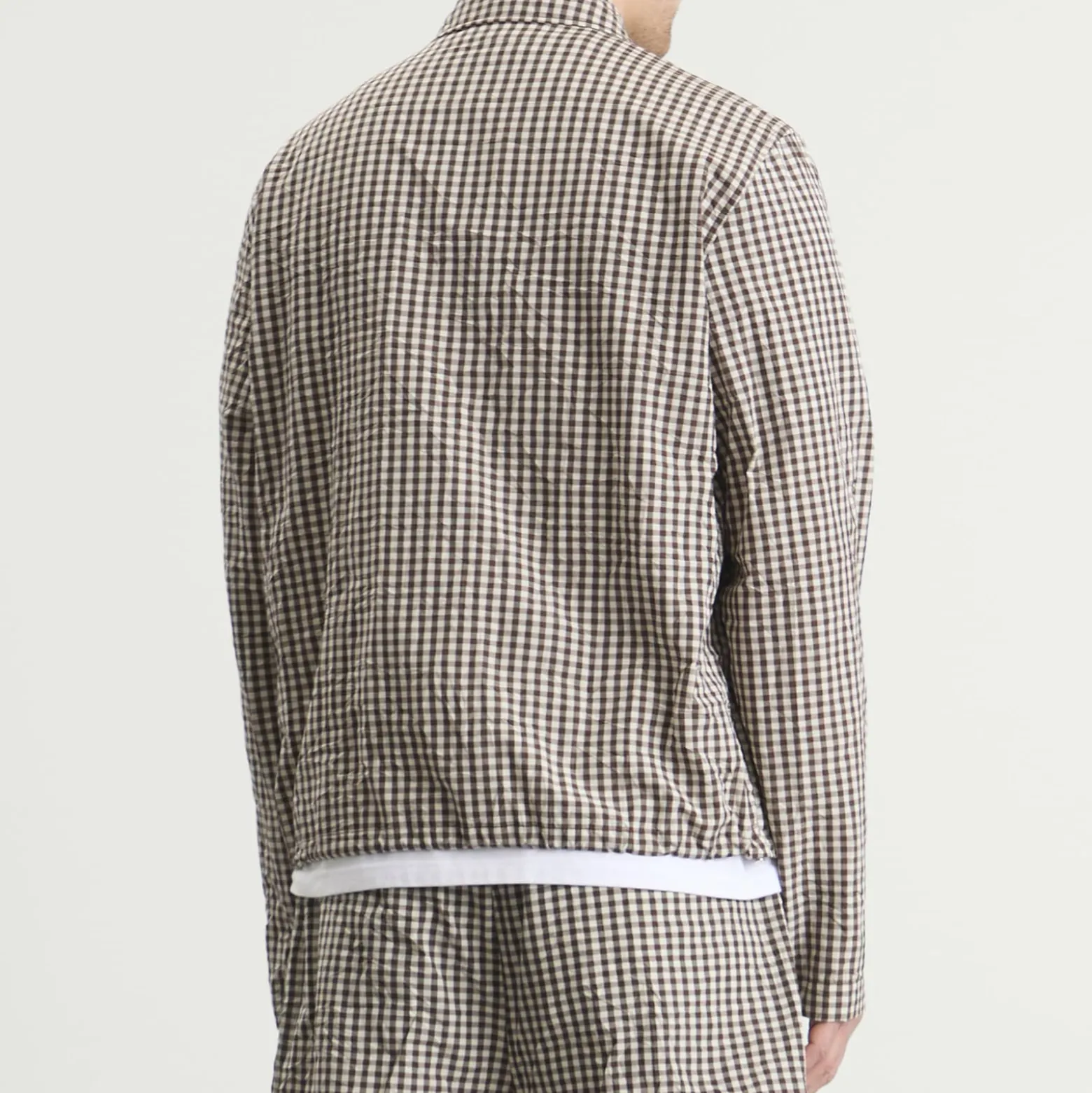 Moncler Checked Zip Up Shirt Jacket