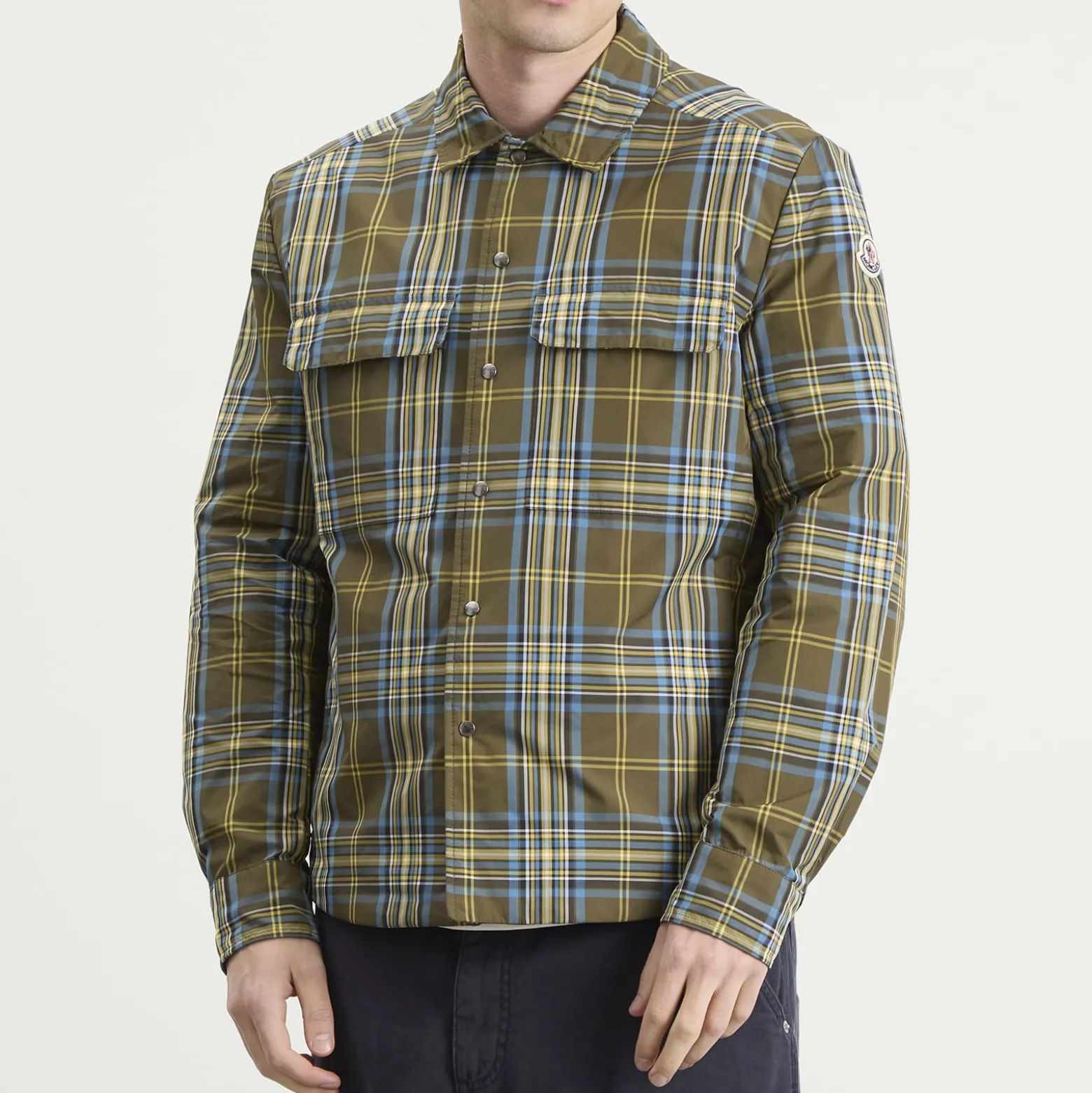 Moncler Eco Nylon Check Shirt Jacket