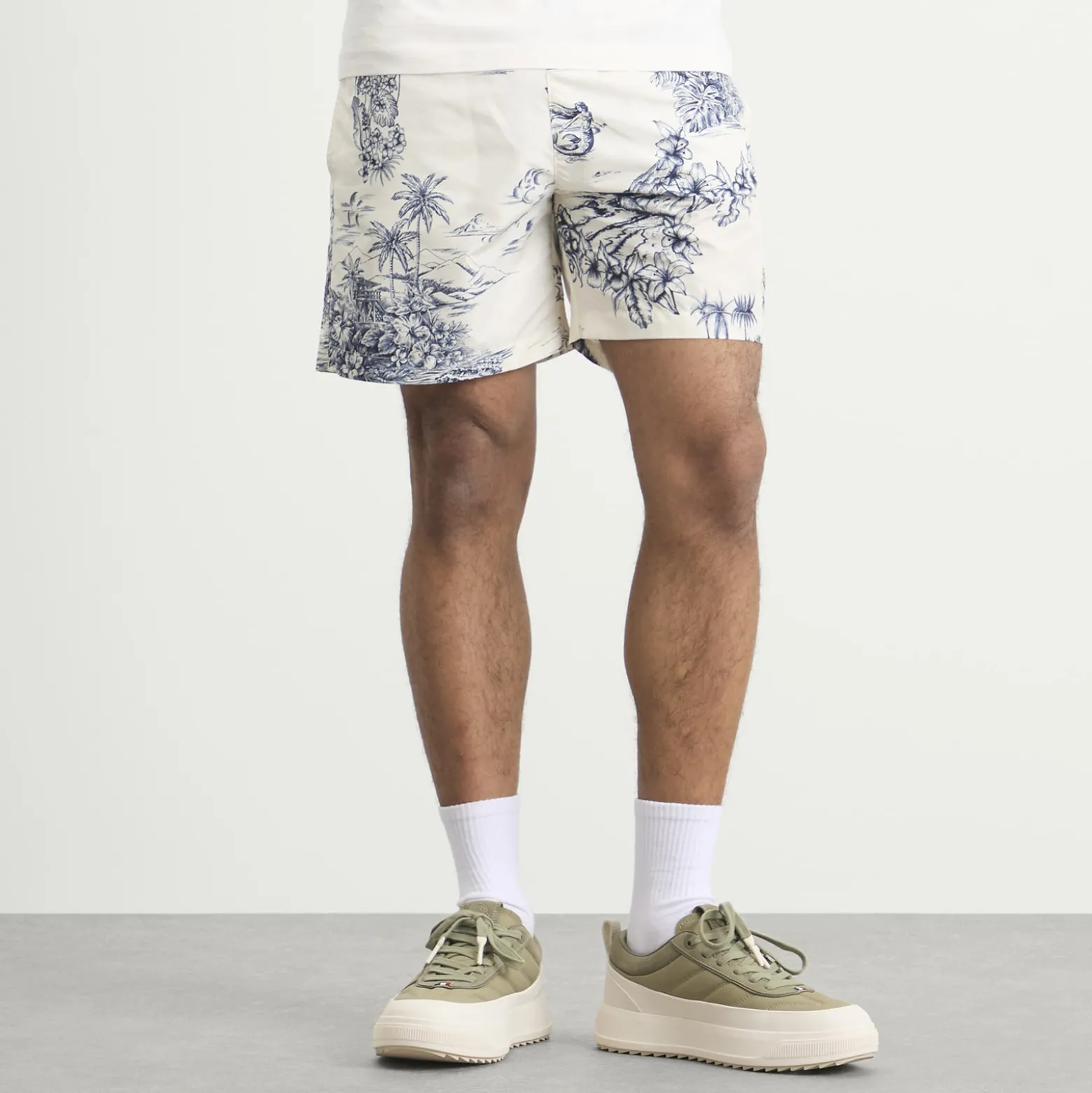 Moncler Hawaiian Print Swim Shorts