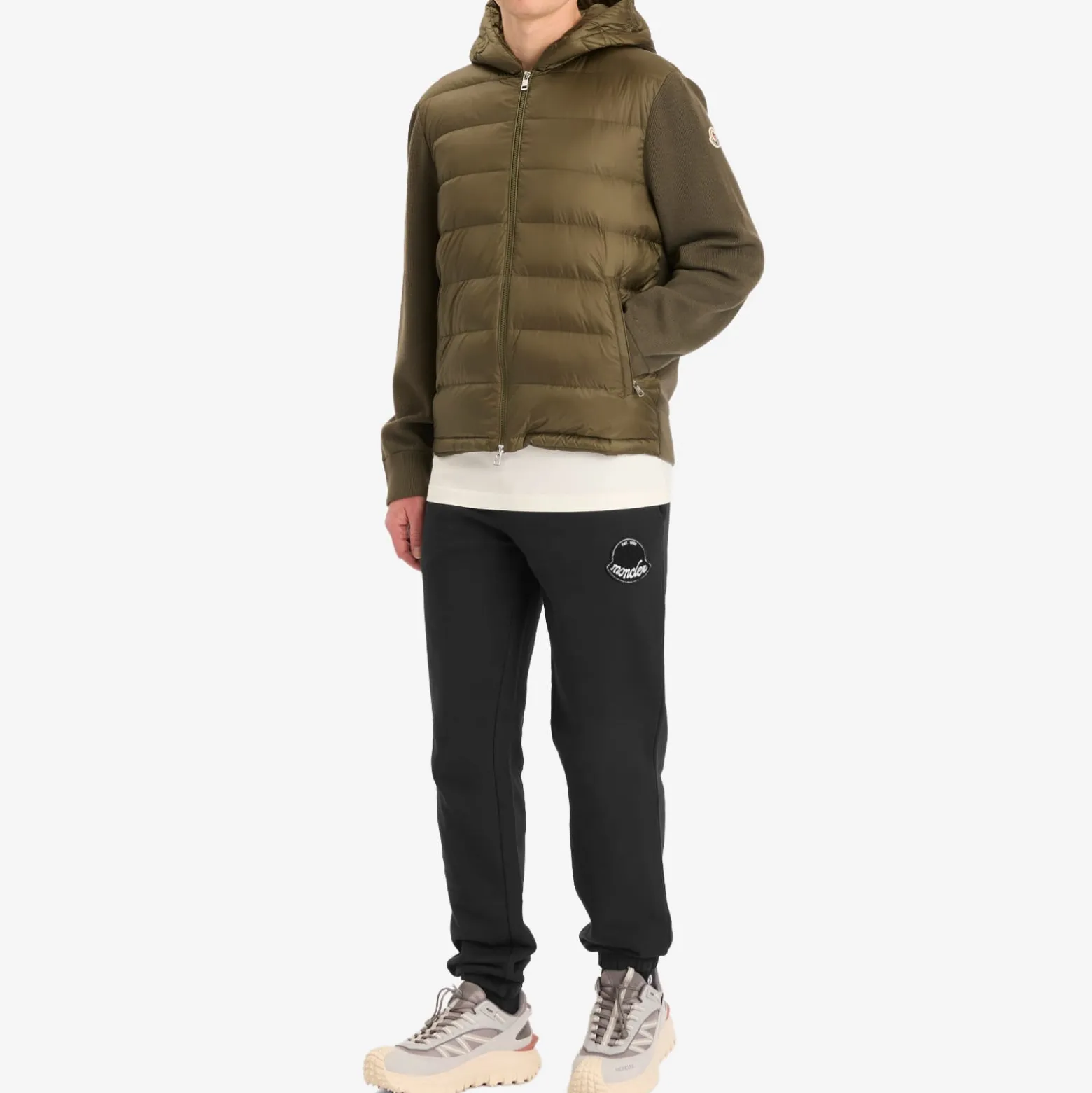 Moncler Hybrid Zip Through Hooded Jacket