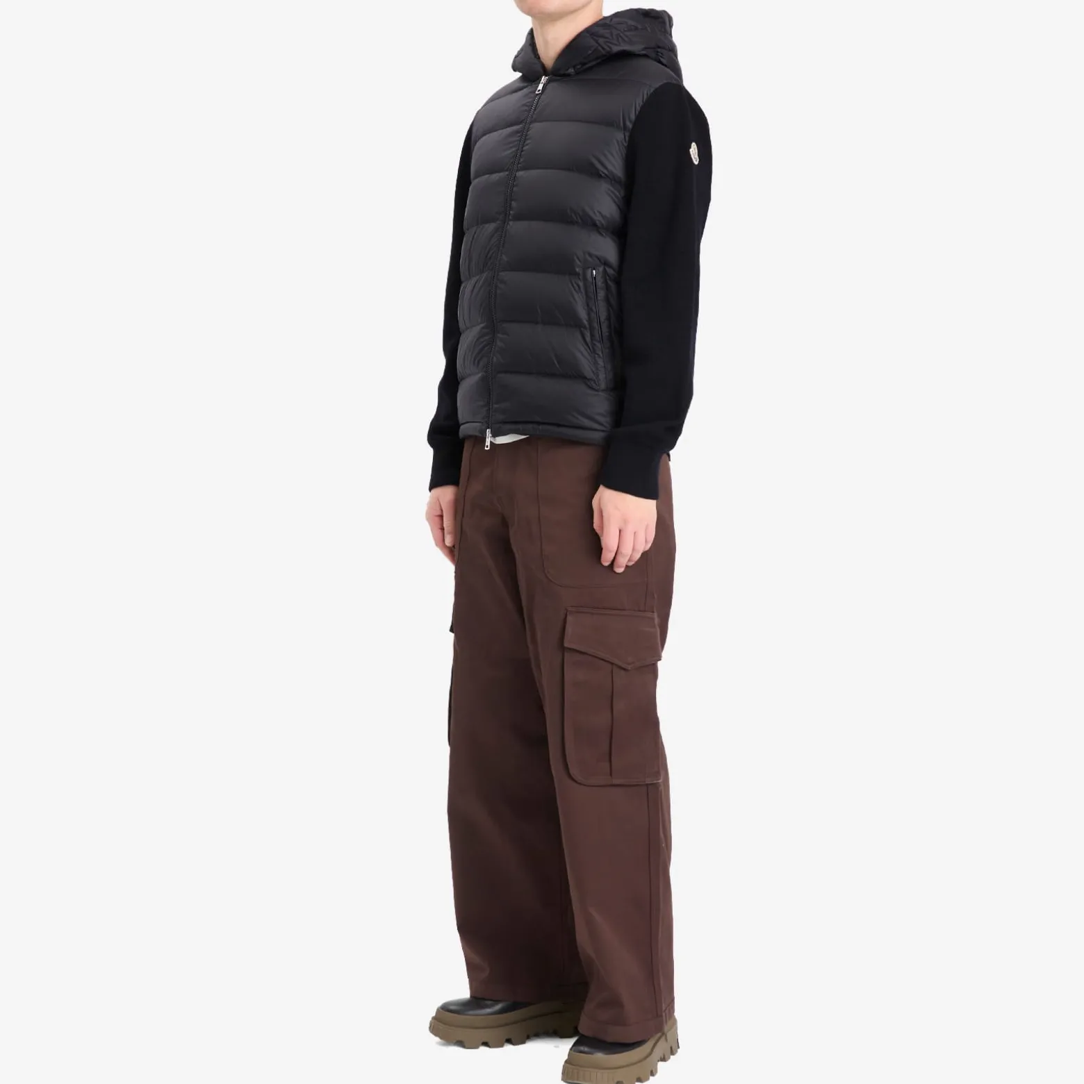 Moncler Hybrid Zip Through Hooded Jacket