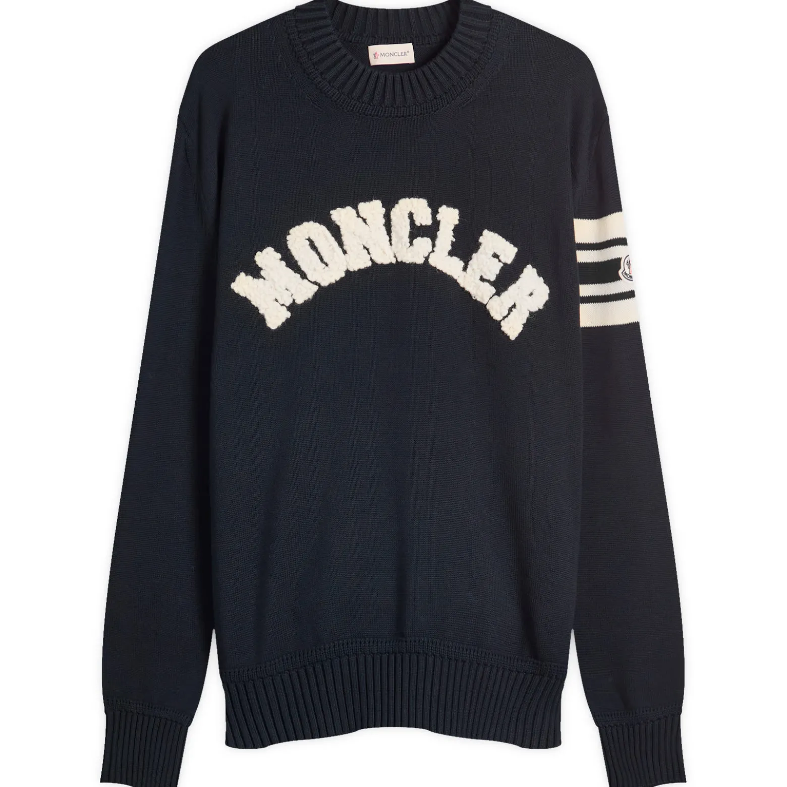 Moncler Logo Crew Neck Cotton Knitwear